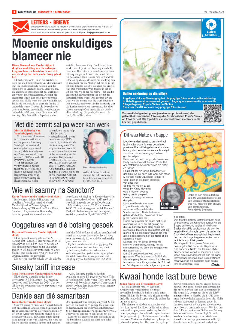 Vaalweekblad – 10 – 16 May, 2024 page 6