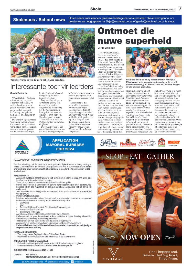 Vaalweekblad, 10 – 16 November, 2023 page 7