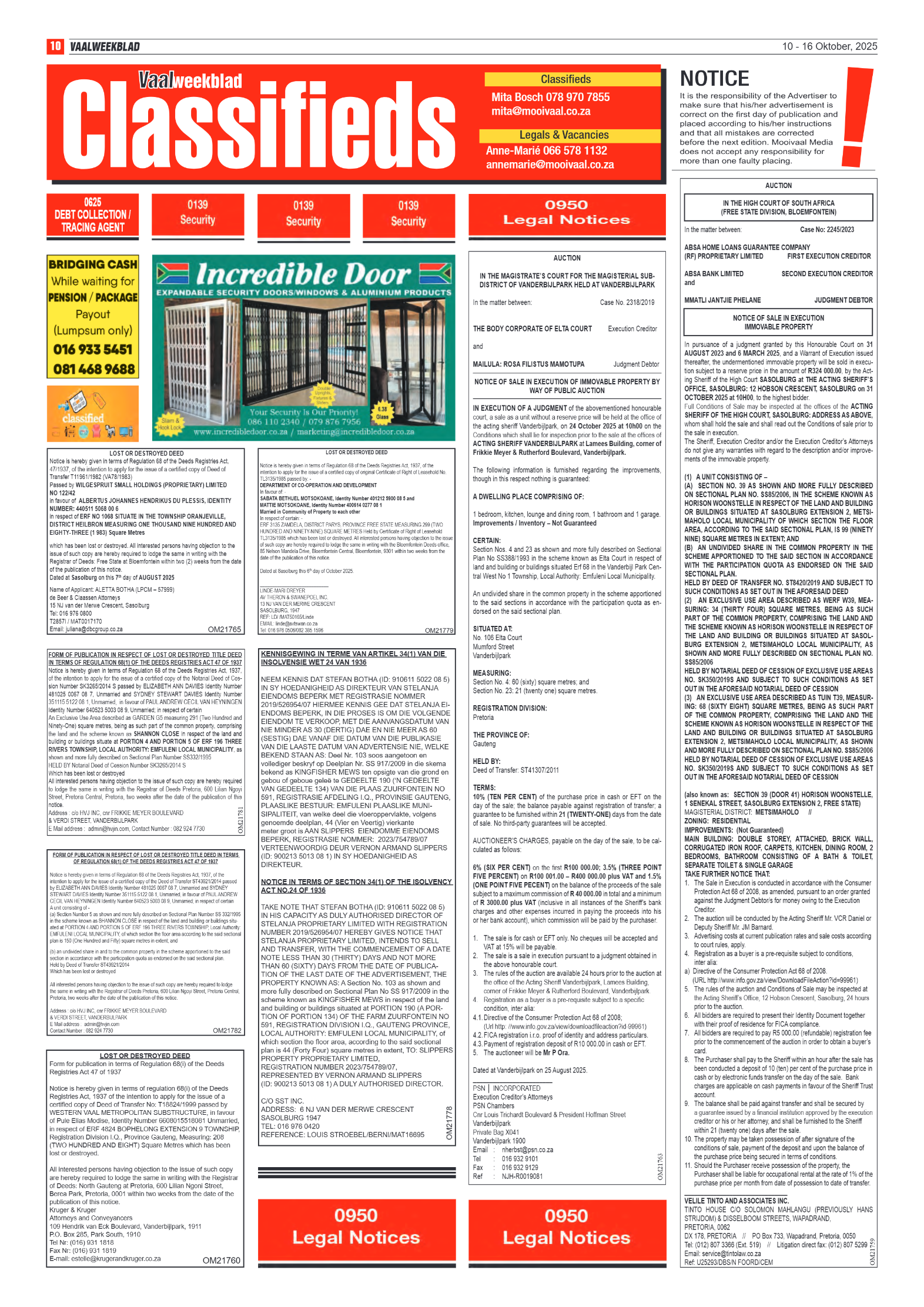 Vaalweekblad 10 – 16 Oktober, 2025 page 10