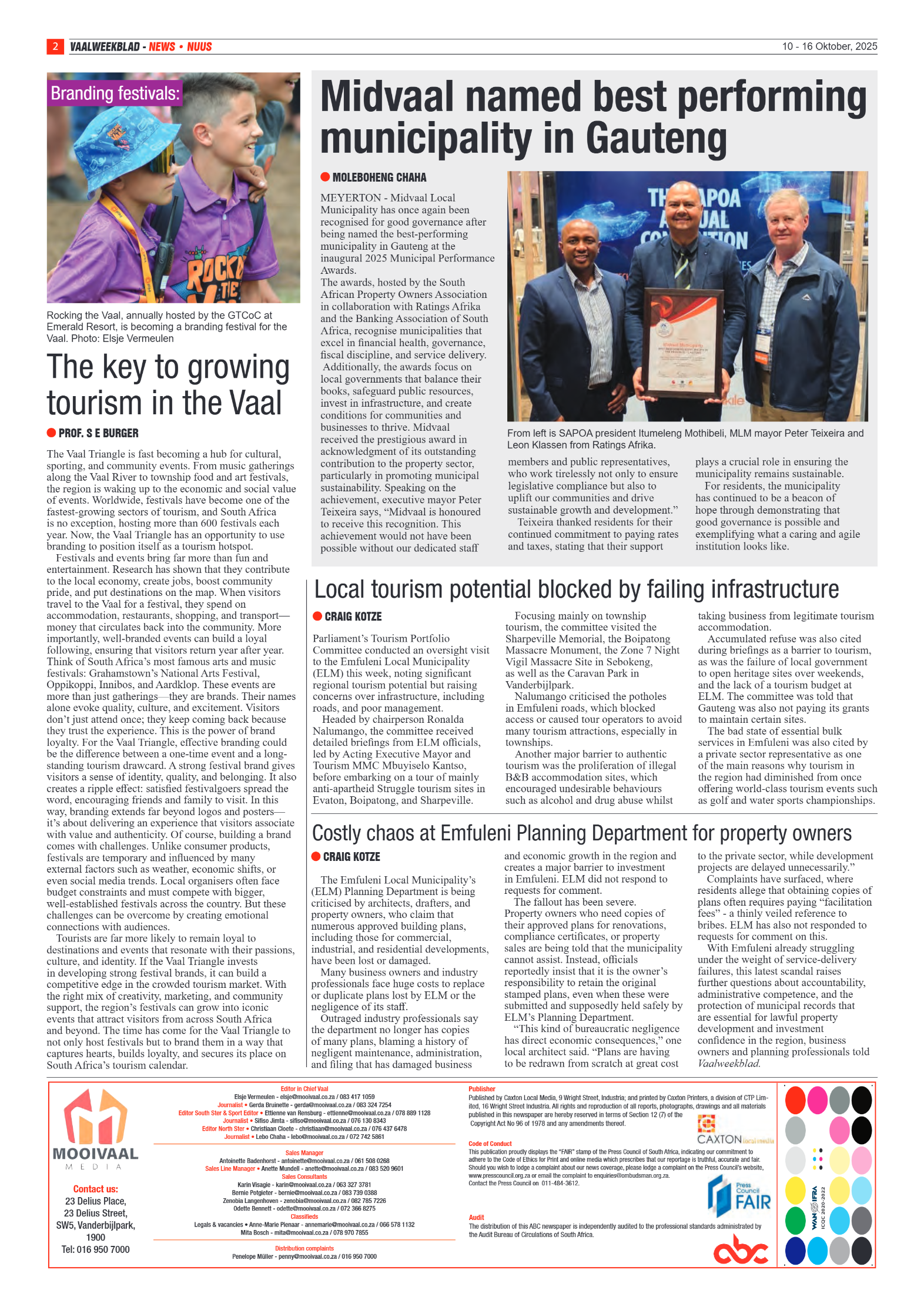 Vaalweekblad 10 – 16 Oktober, 2025 page 2
