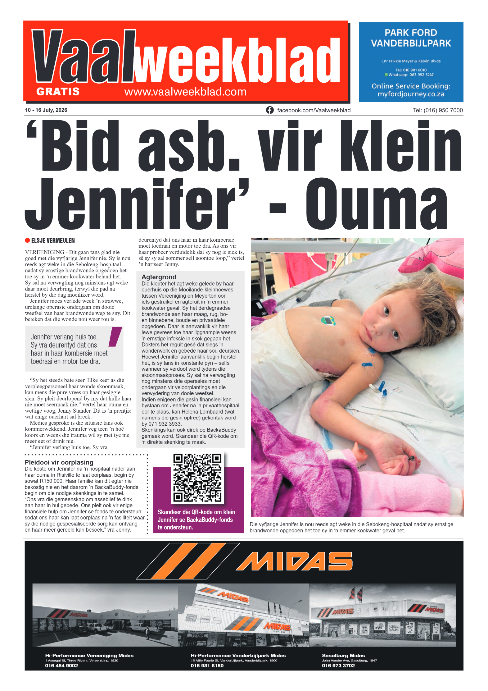 Vaalweekblad – 10 Julie 2026 page 1