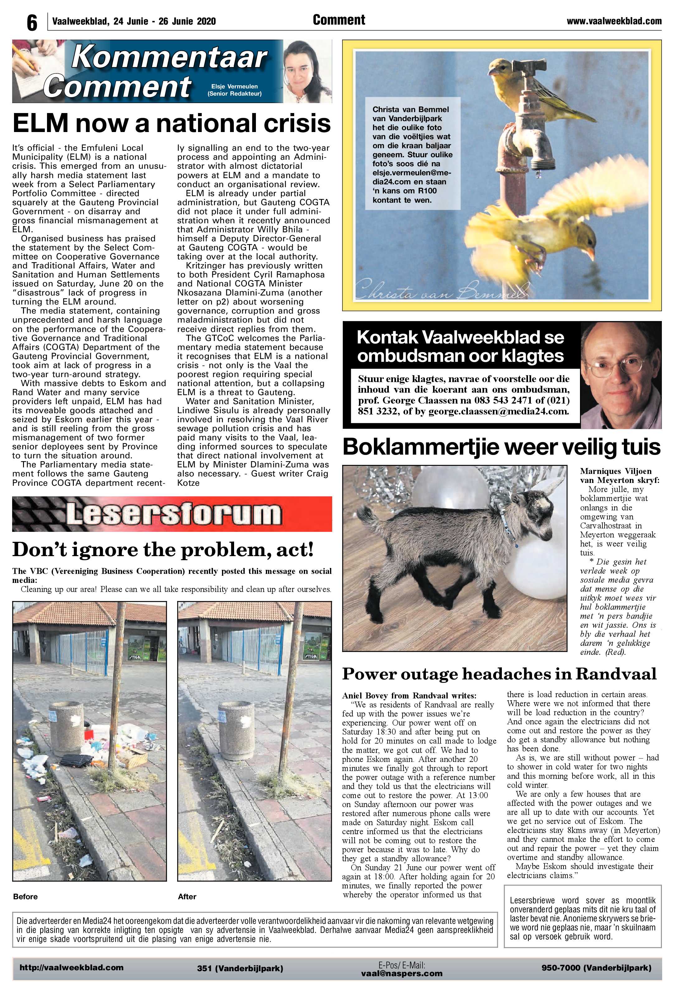 Vaalweekblad 24 Junie – 26 Junie 2020 page 6