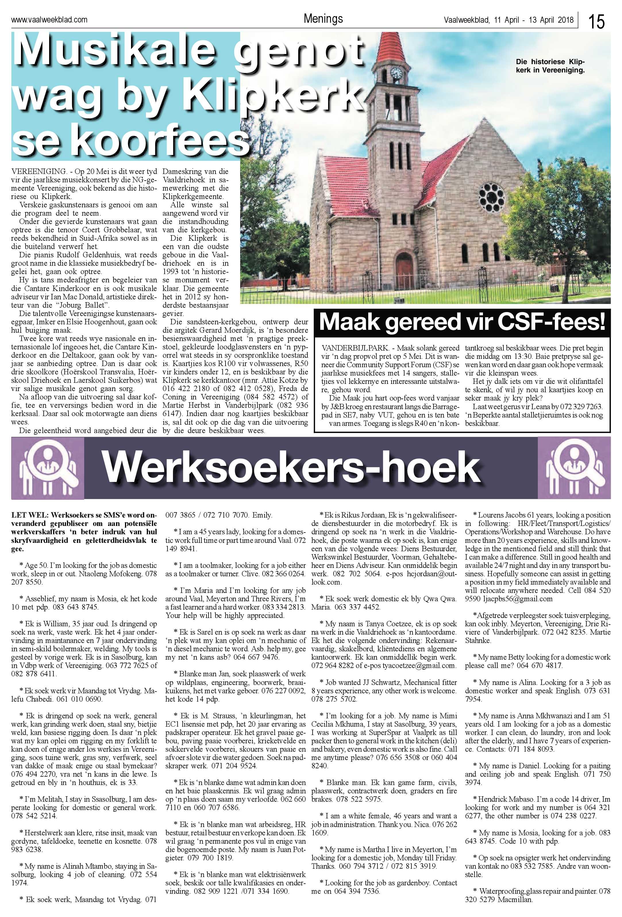 Vaalweekblad 11 – 13 April 2018 page 15