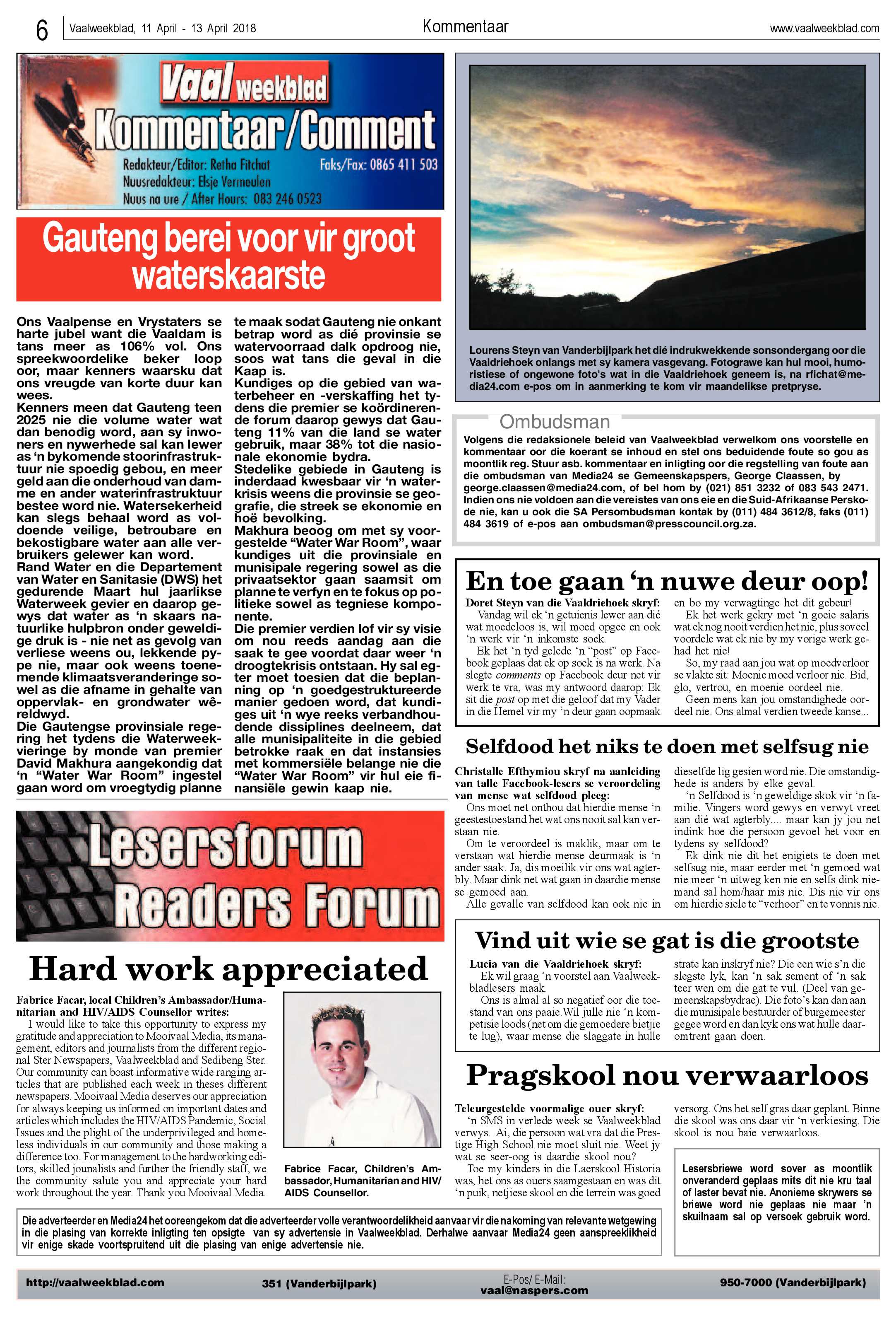 Vaalweekblad 11 – 13 April 2018 page 6