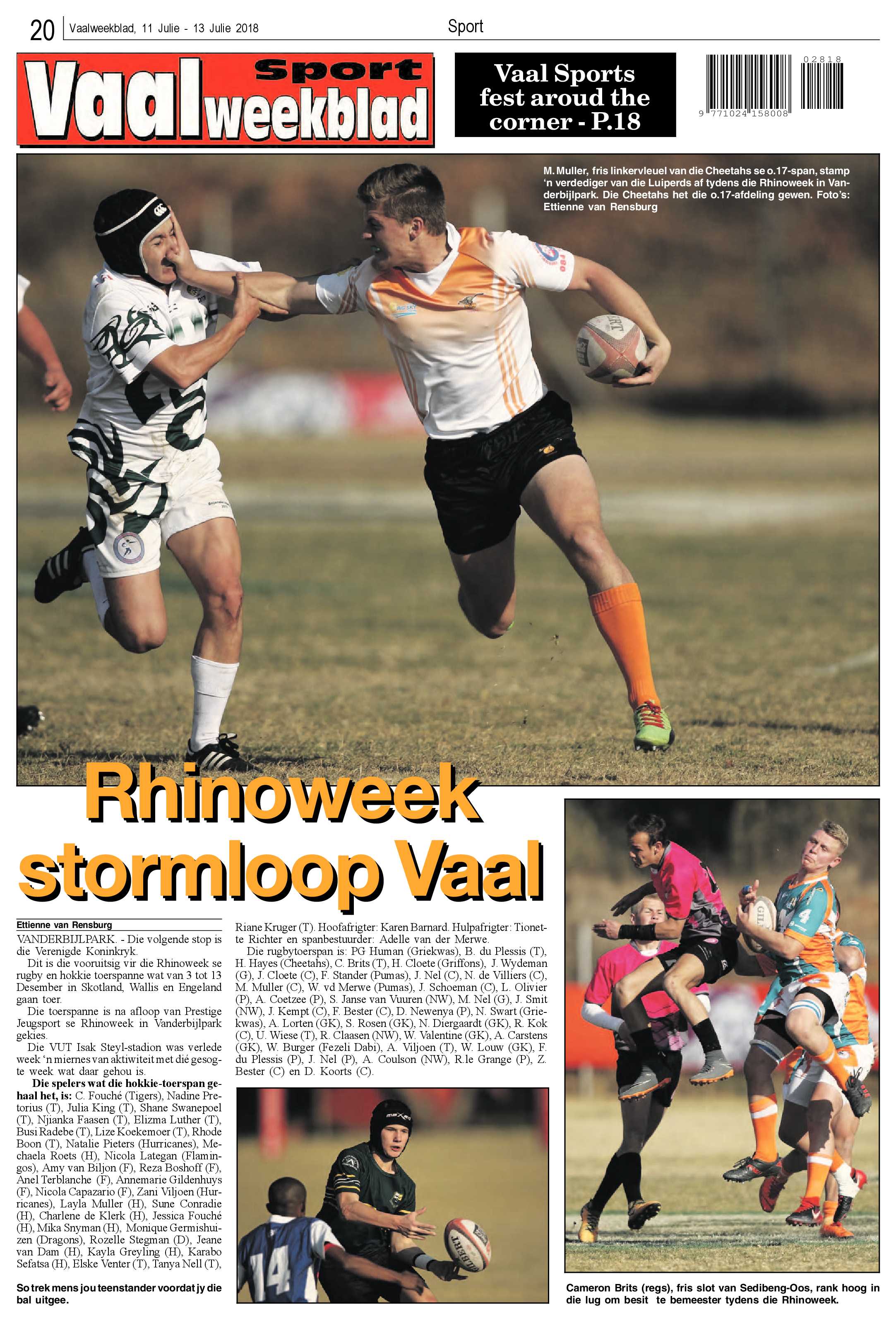 Vaalweekblad 11 – 13 Julie 2018 page 20