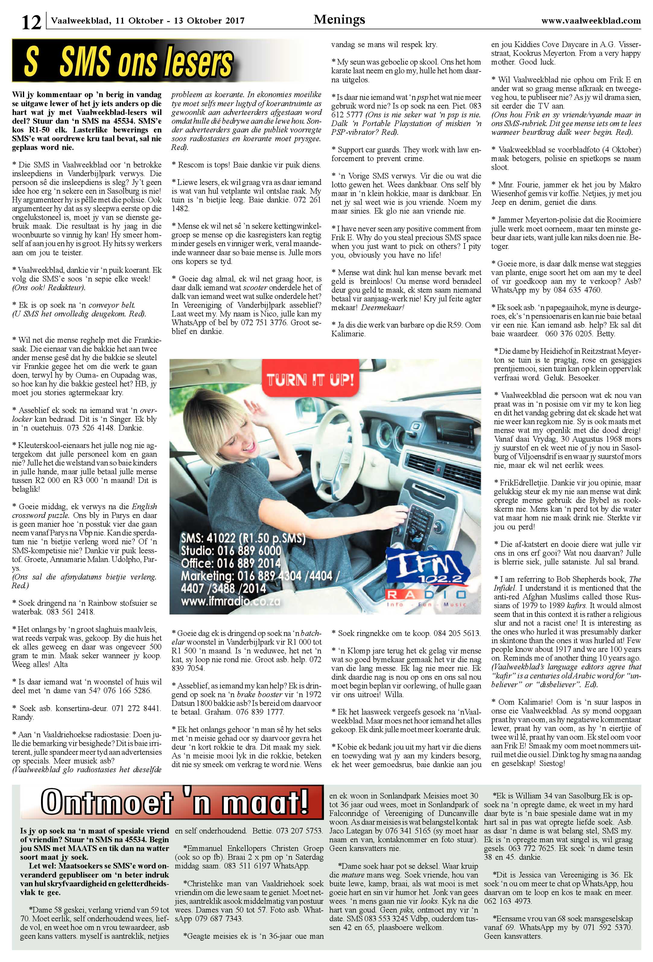 Vaalweekblad 11 – 13 Oktober 2017 page 12