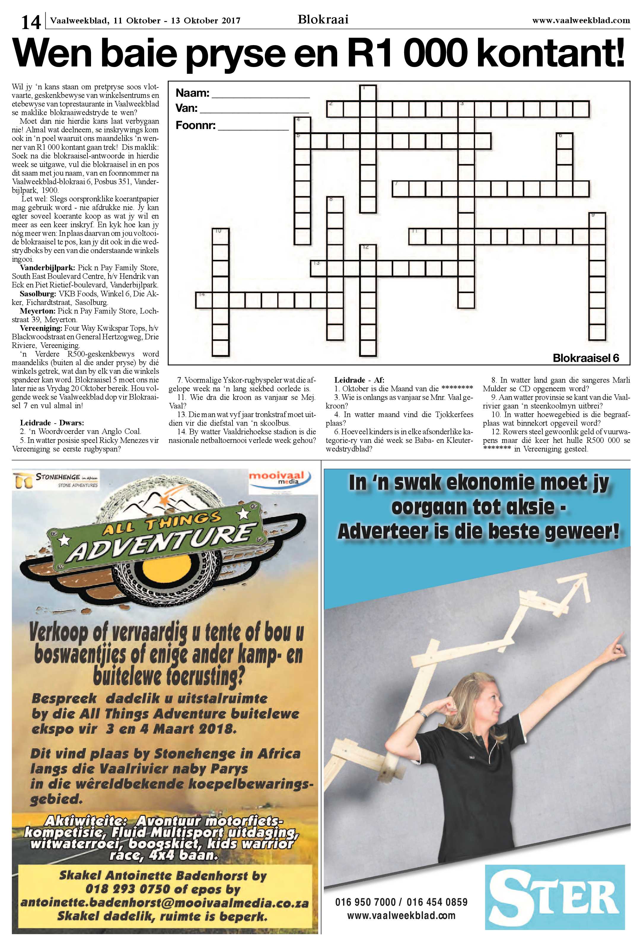 Vaalweekblad 11 – 13 Oktober 2017 page 14