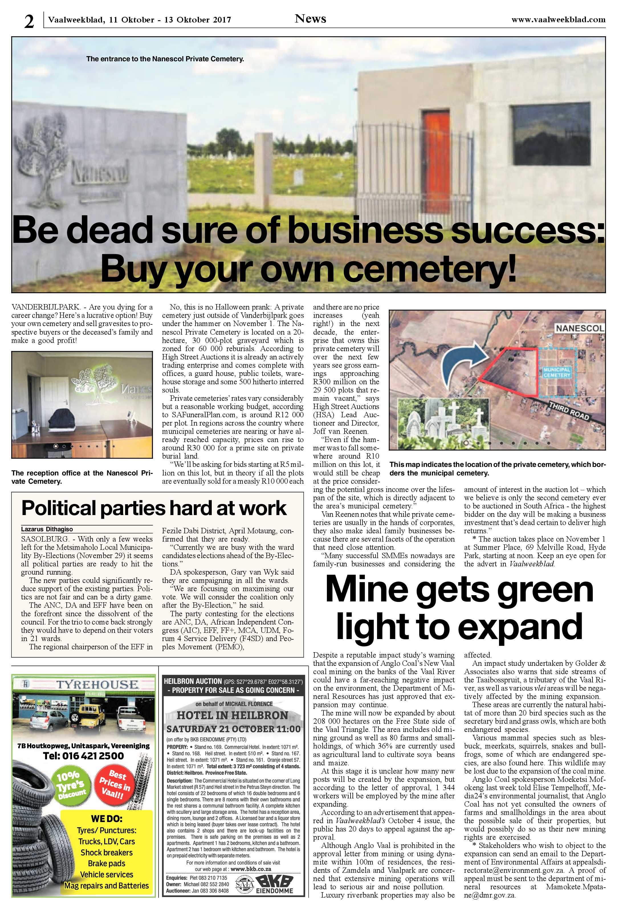 Vaalweekblad 11 – 13 Oktober 2017 page 2