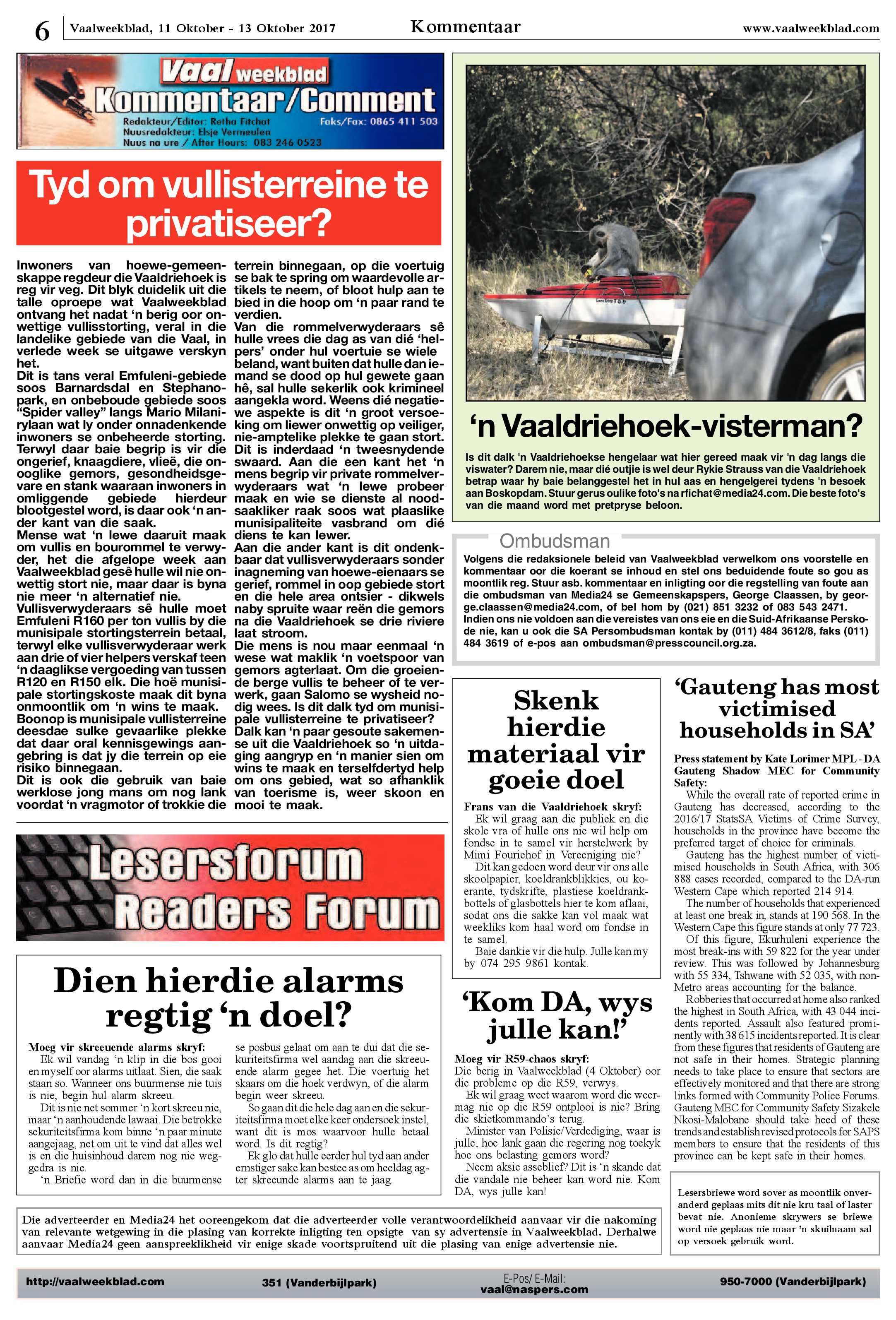 Vaalweekblad 11 – 13 Oktober 2017 page 6