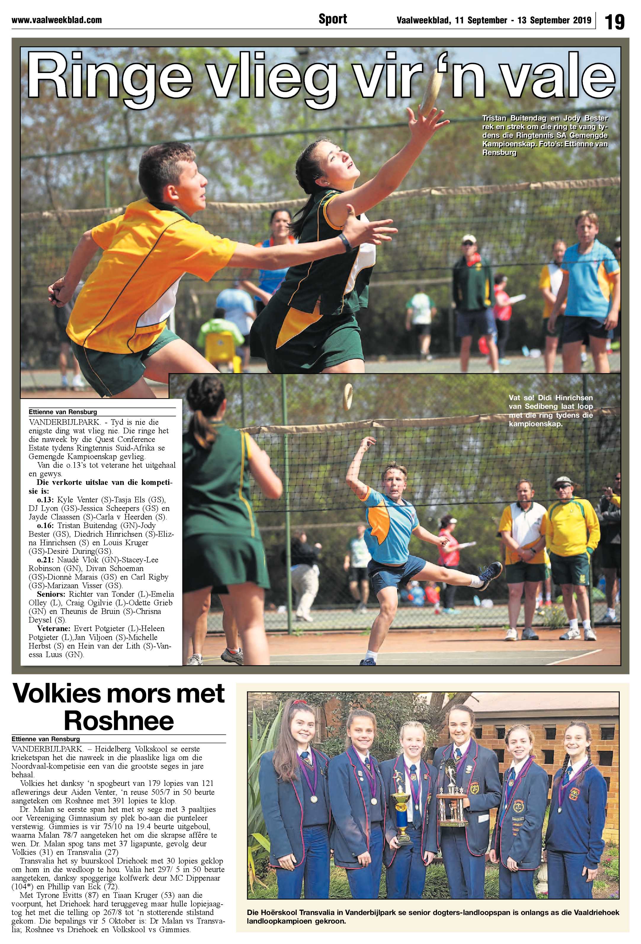 Vaalweekblad 11 – 13 September 2019 page 19