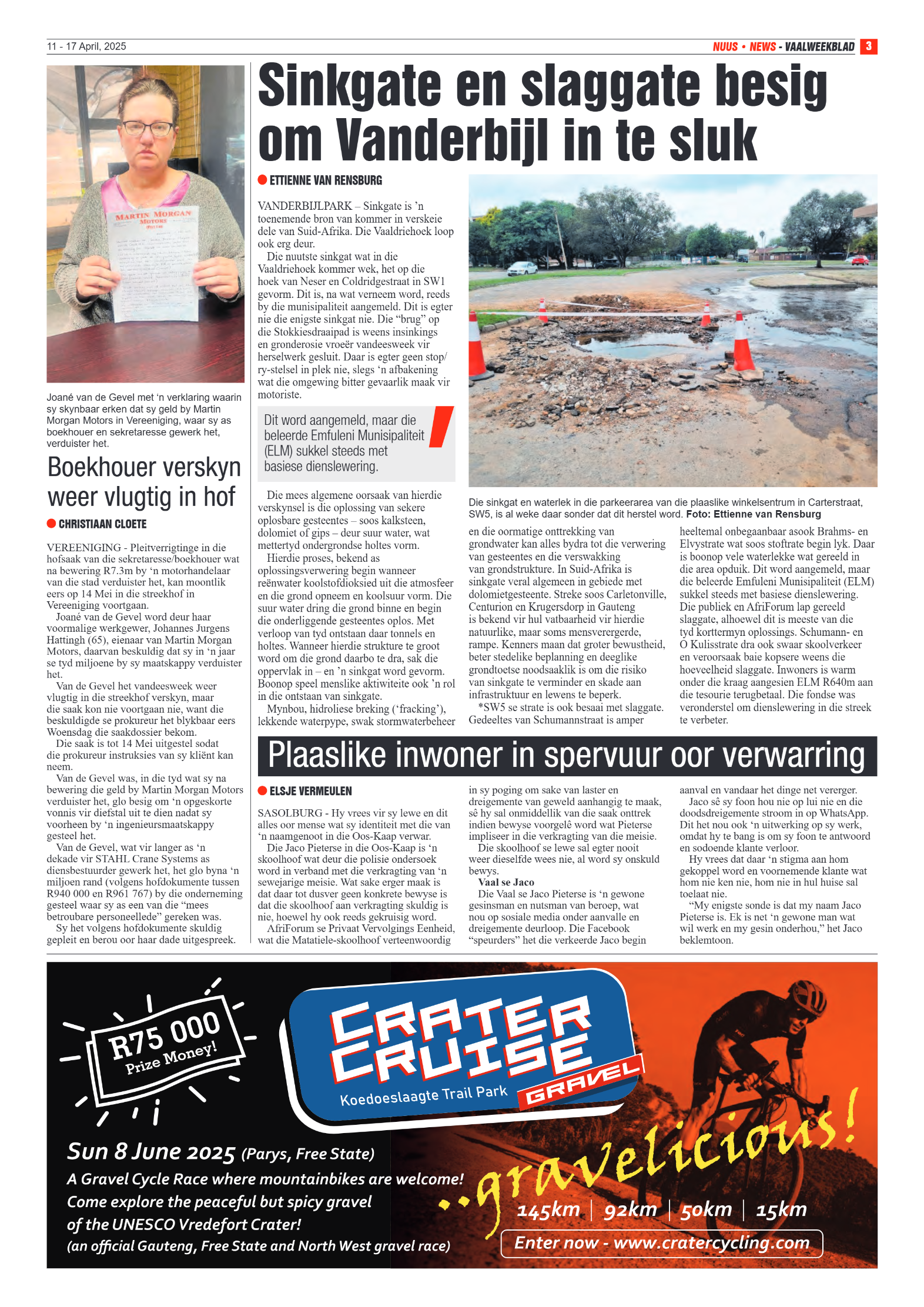 Vaalweekblad 11 – 17 April, 2025 page 3