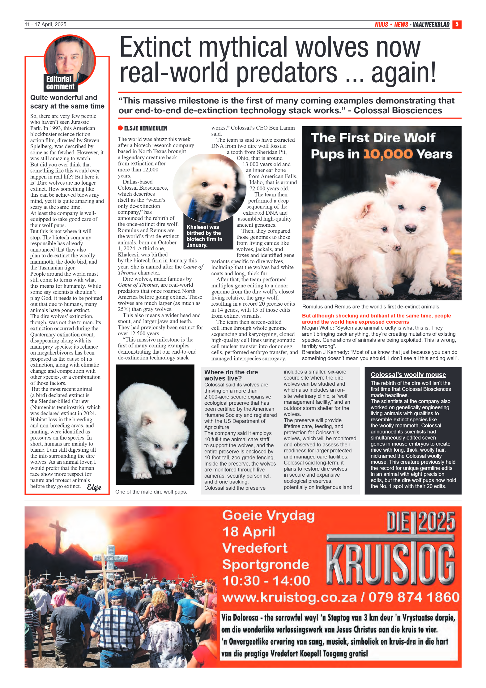 Vaalweekblad 11 – 17 April, 2025 page 5