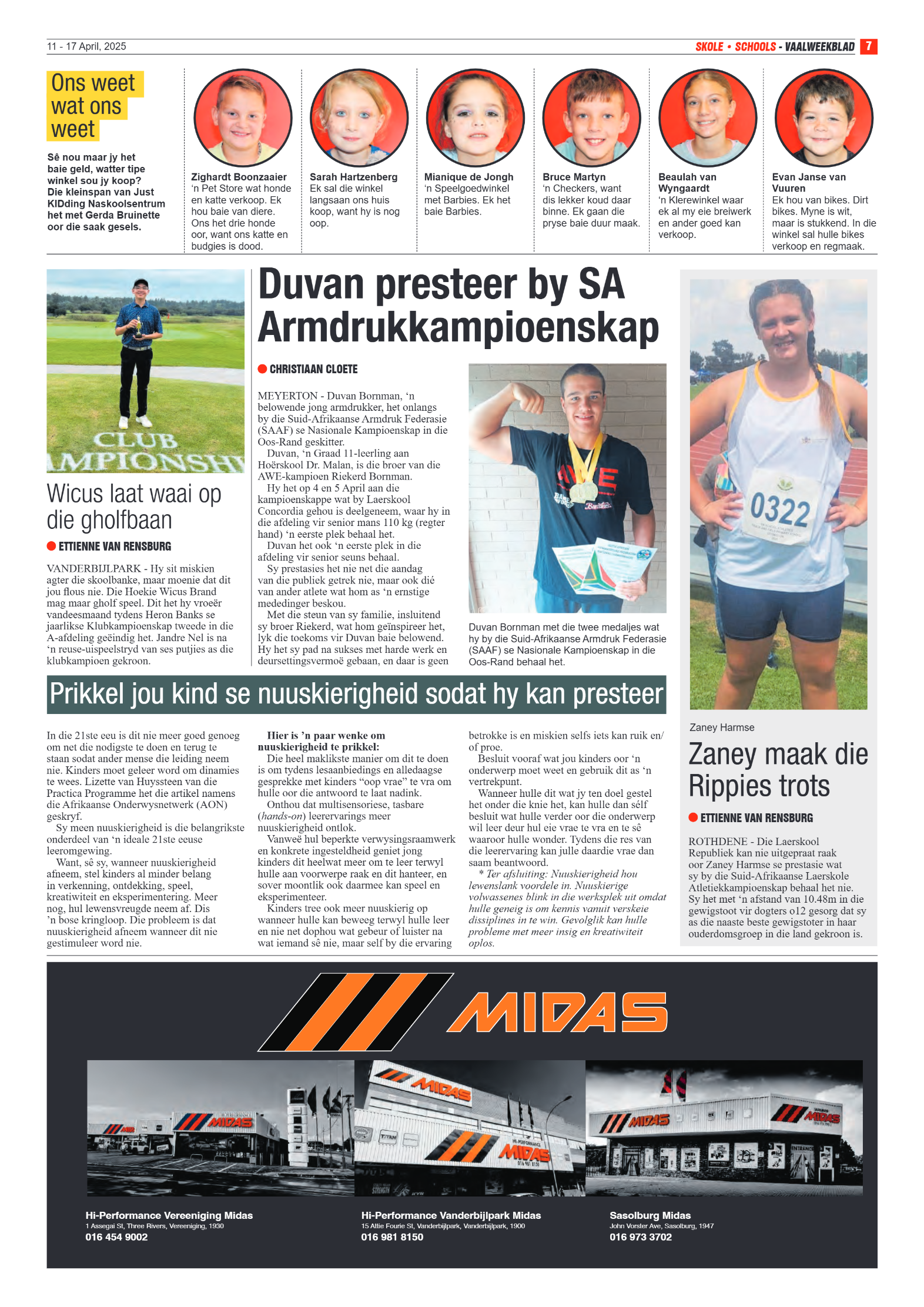 Vaalweekblad 11 – 17 April, 2025 page 7