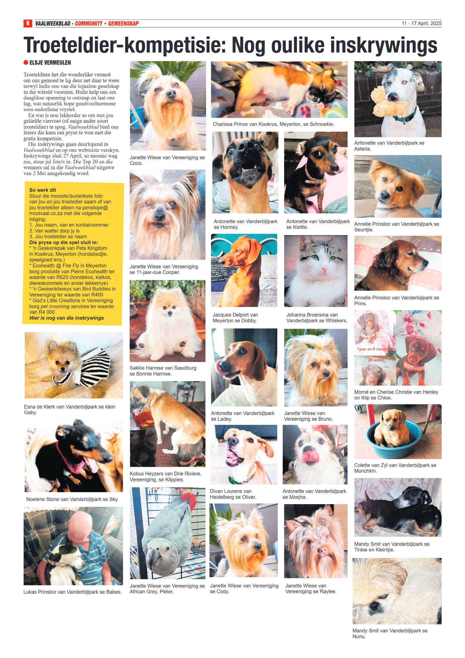 Vaalweekblad 11 – 17 April, 2025 page 8