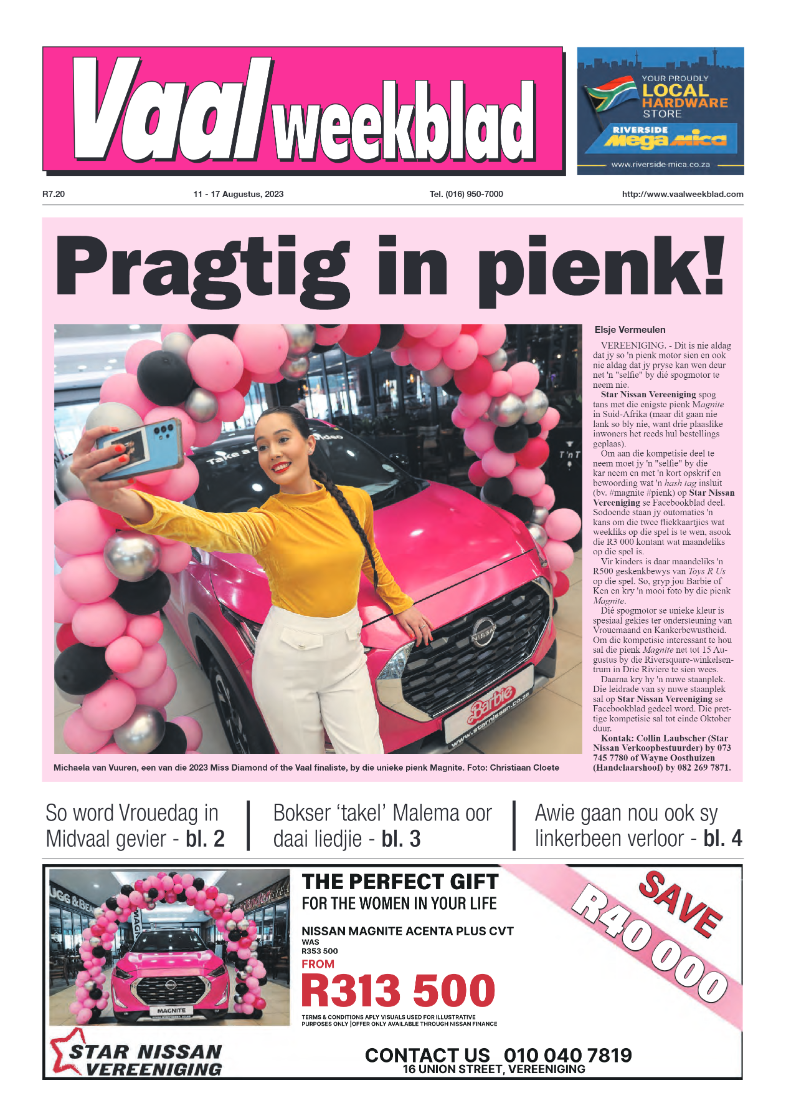Vaalweekblad, 11 – 17 Augustus, 2023 page 1