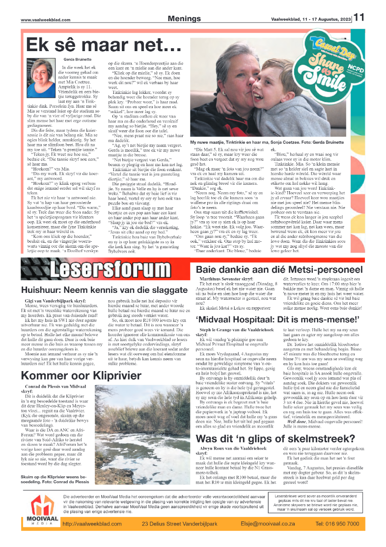 Vaalweekblad, 11 – 17 Augustus, 2023 page 11