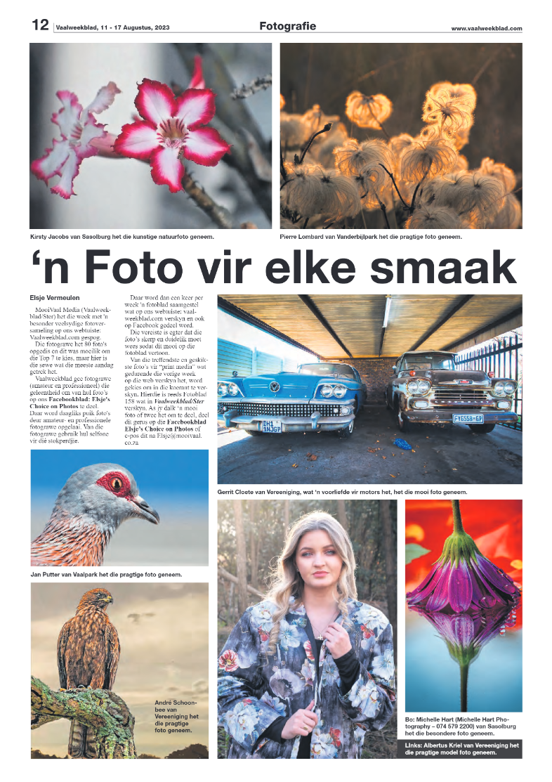 Vaalweekblad, 11 – 17 Augustus, 2023 page 12