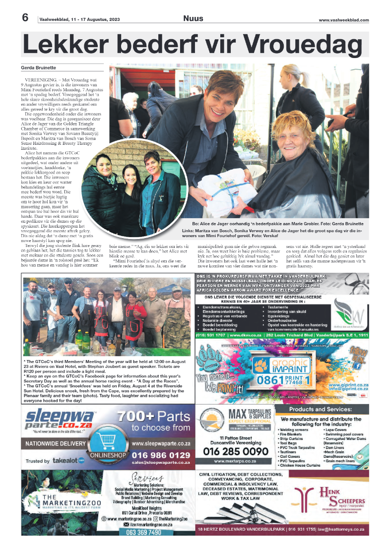 Vaalweekblad, 11 – 17 Augustus, 2023 page 6