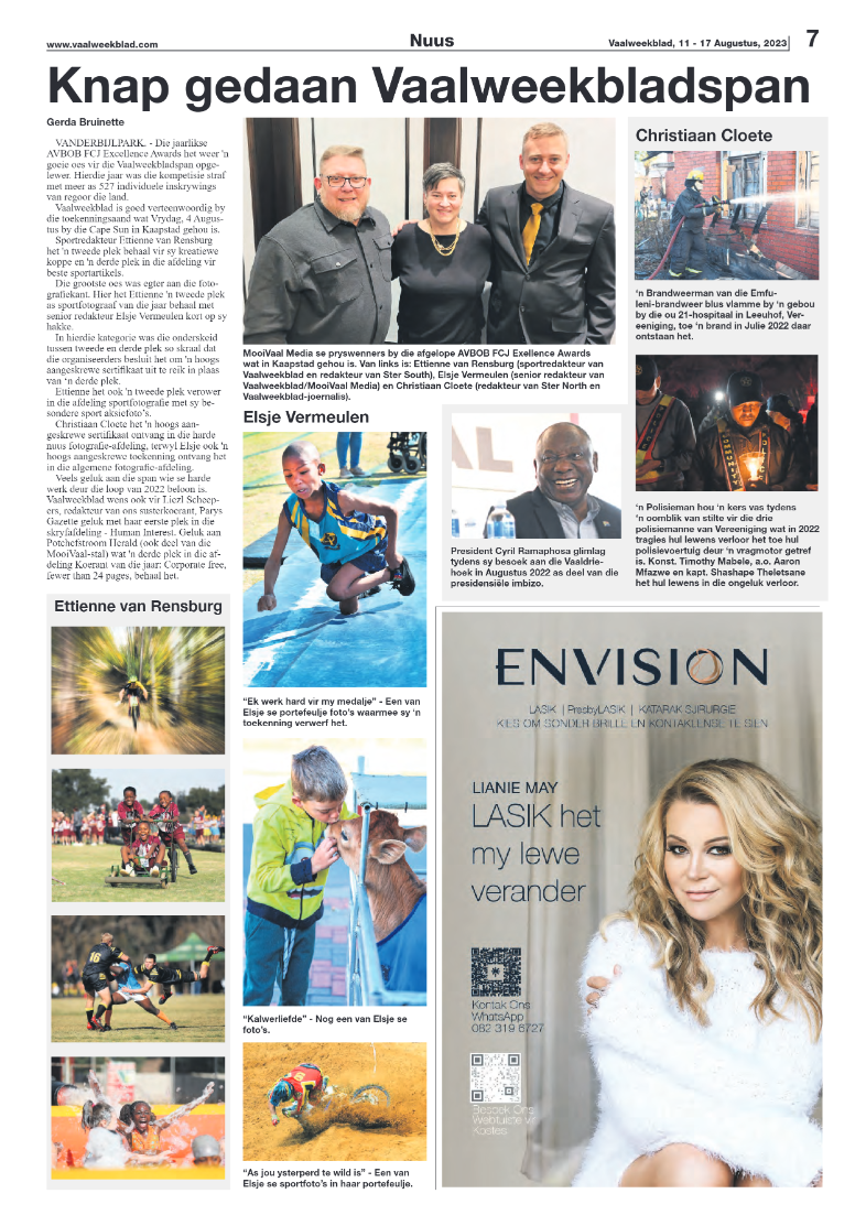 Vaalweekblad, 11 – 17 Augustus, 2023 page 7