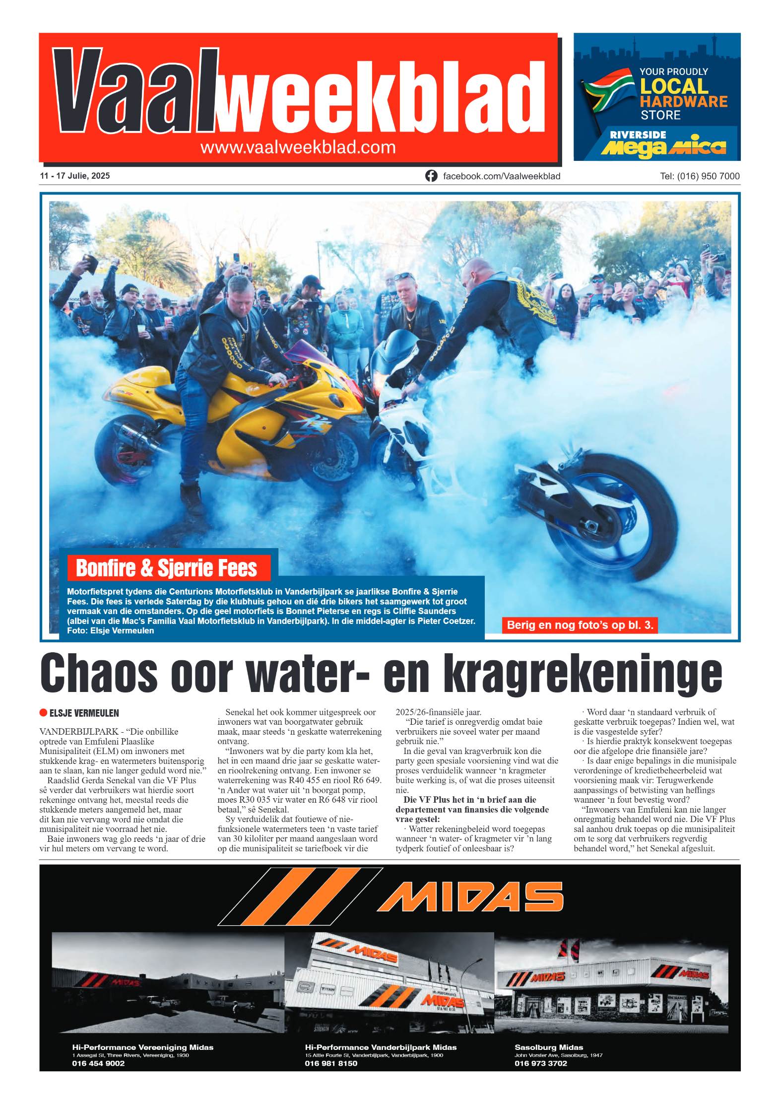 Vaalweekblad 11 – 17 Julie, 2025 page 1
