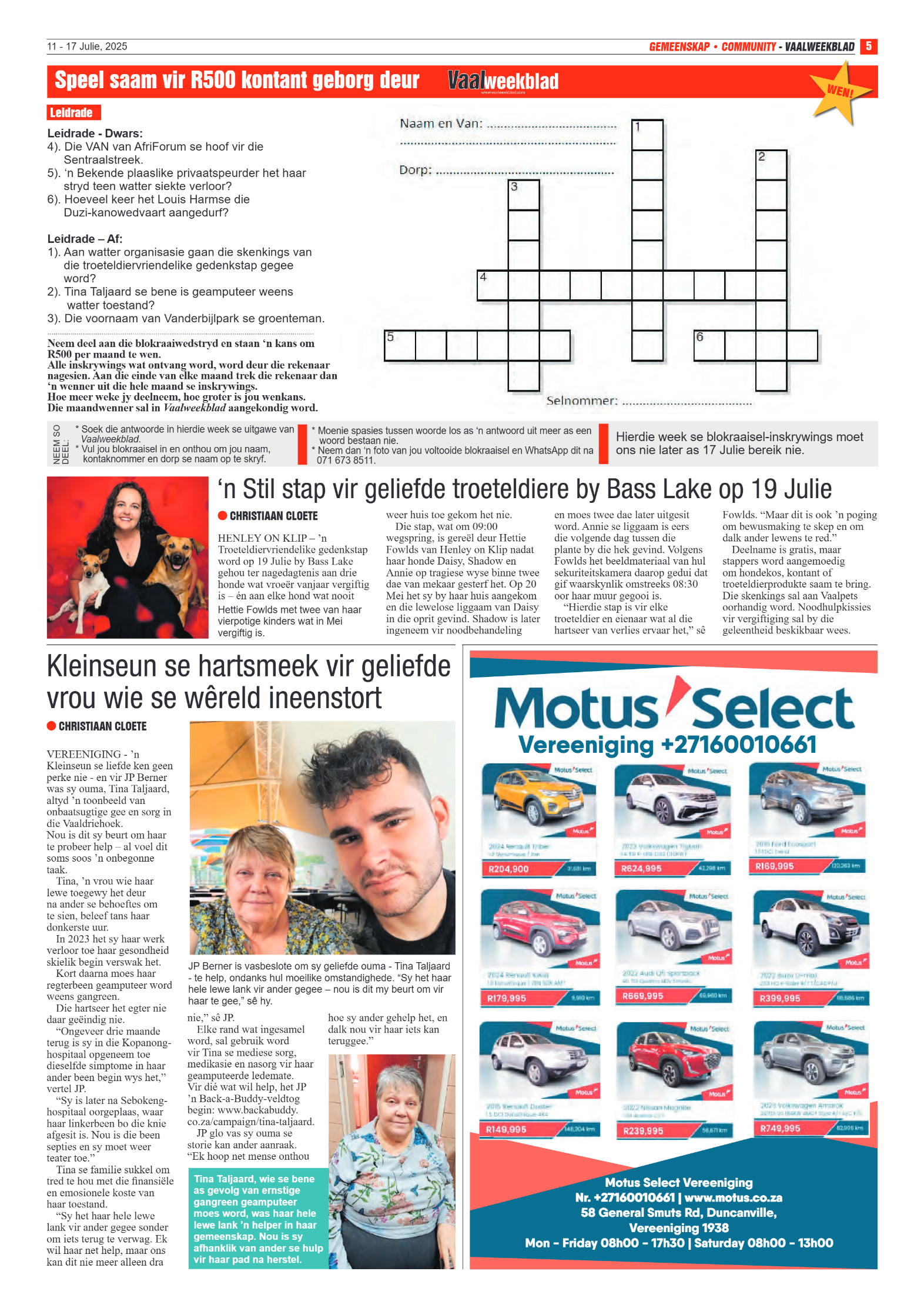 Vaalweekblad 11 – 17 Julie, 2025 page 5