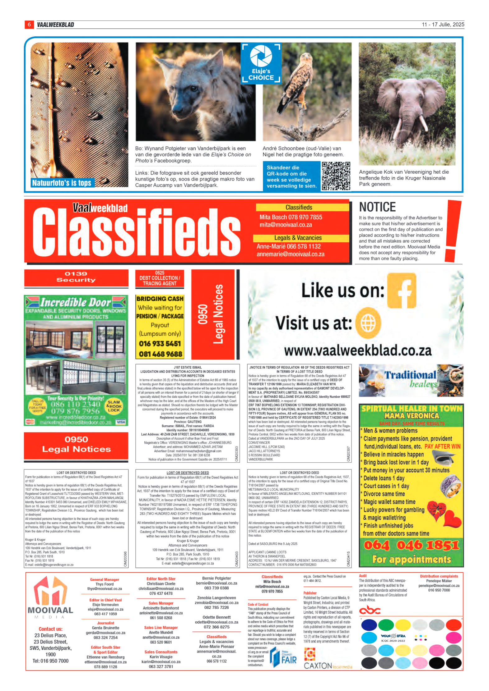 Vaalweekblad 11 – 17 Julie, 2025 page 6