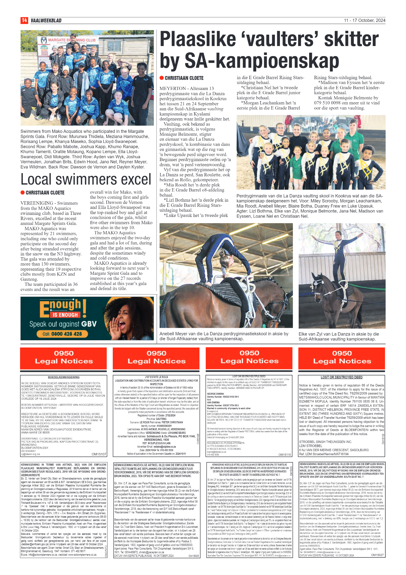Vaalweekblad 11 – 17 October, 2024 page 14