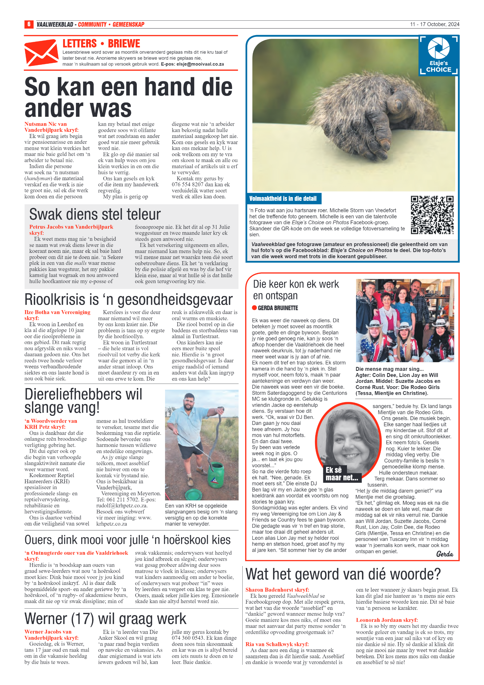 Vaalweekblad 11 – 17 October, 2024 page 6