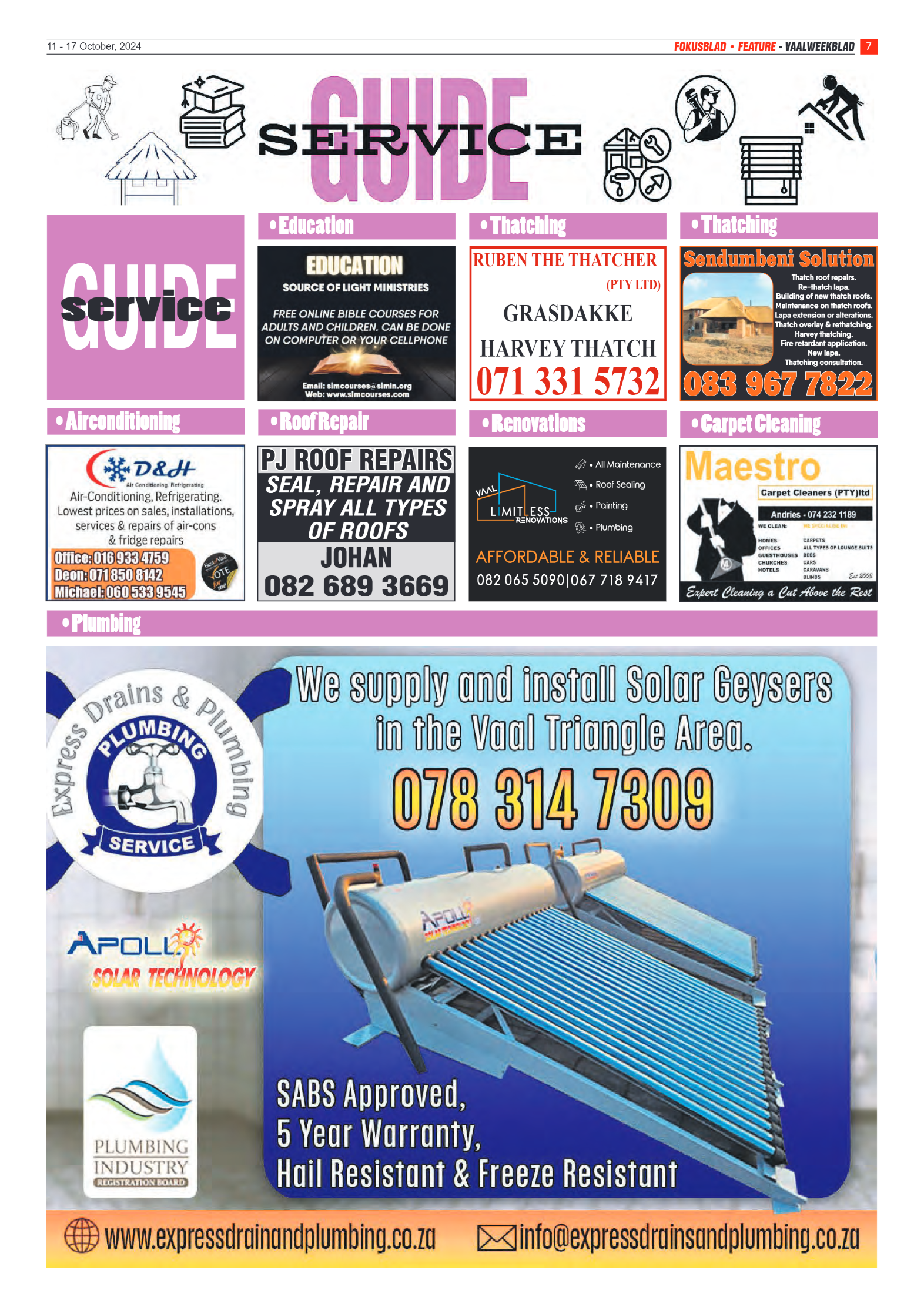 Vaalweekblad 11 – 17 October, 2024 page 7