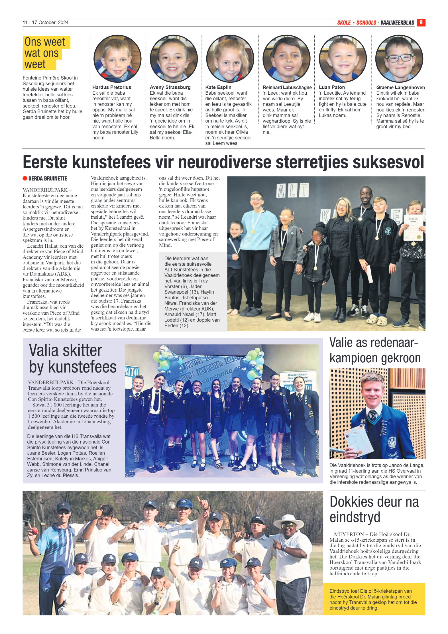 Vaalweekblad 11 – 17 October, 2024 page 9