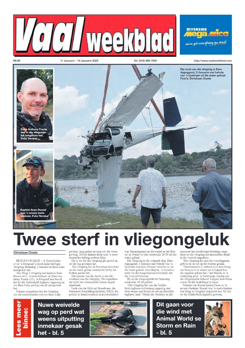Vaalweekblad, 11 Januarie – 13 Januarie 2023 page 1