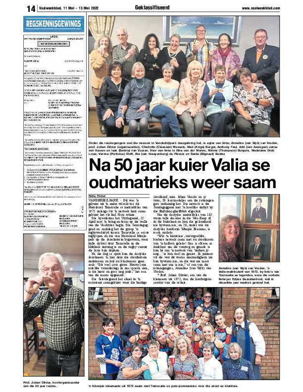 Vaalweekblad, 11 Mei – 13 Mei 2022 page 13