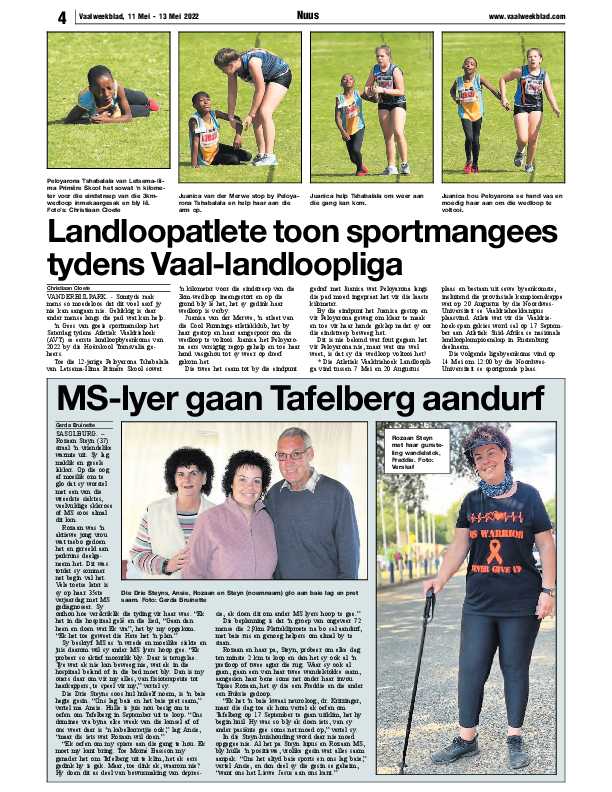 Vaalweekblad, 11 Mei – 13 Mei 2022 page 4