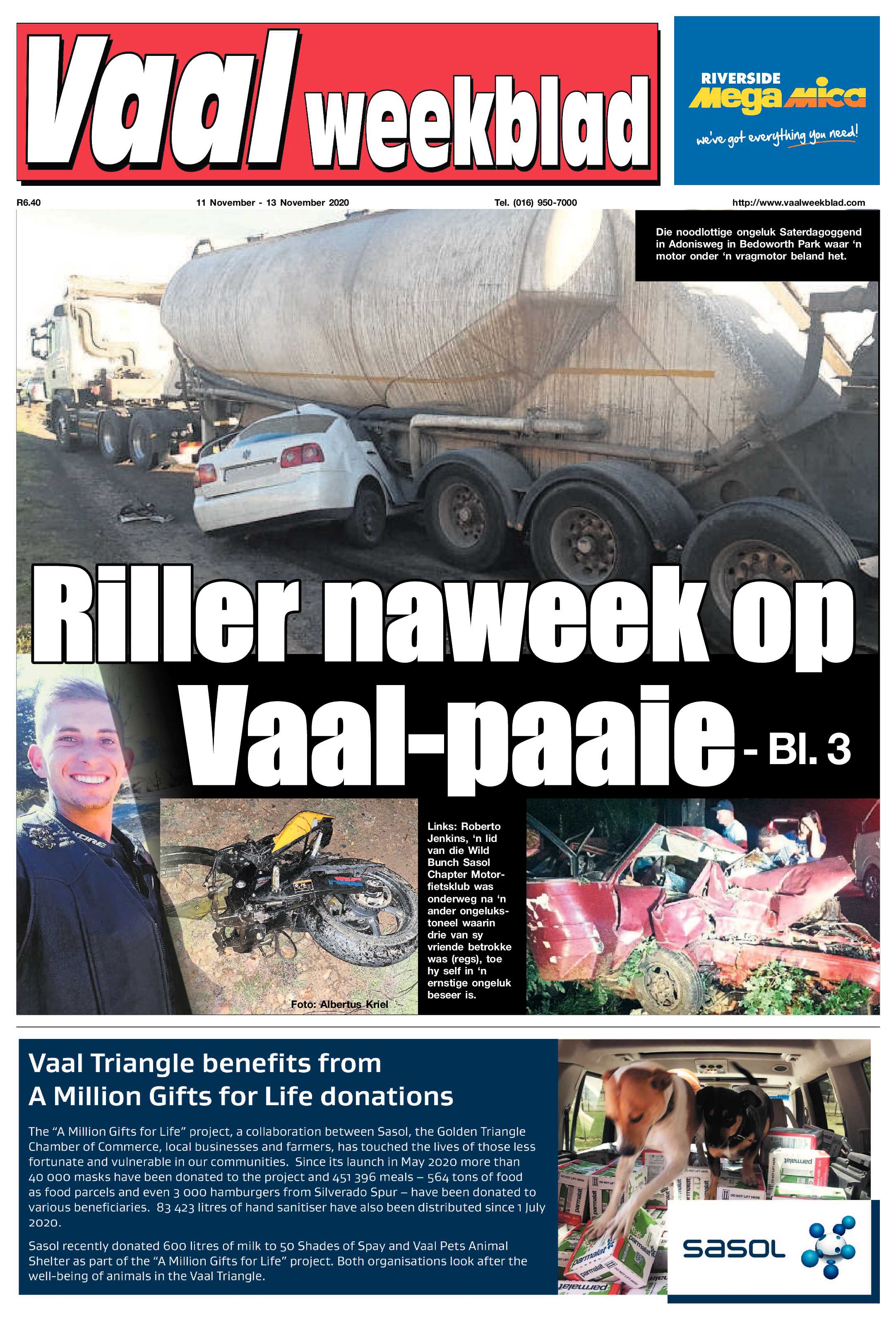 Vaalweekblad 11 November – 13 November 2020 page 1