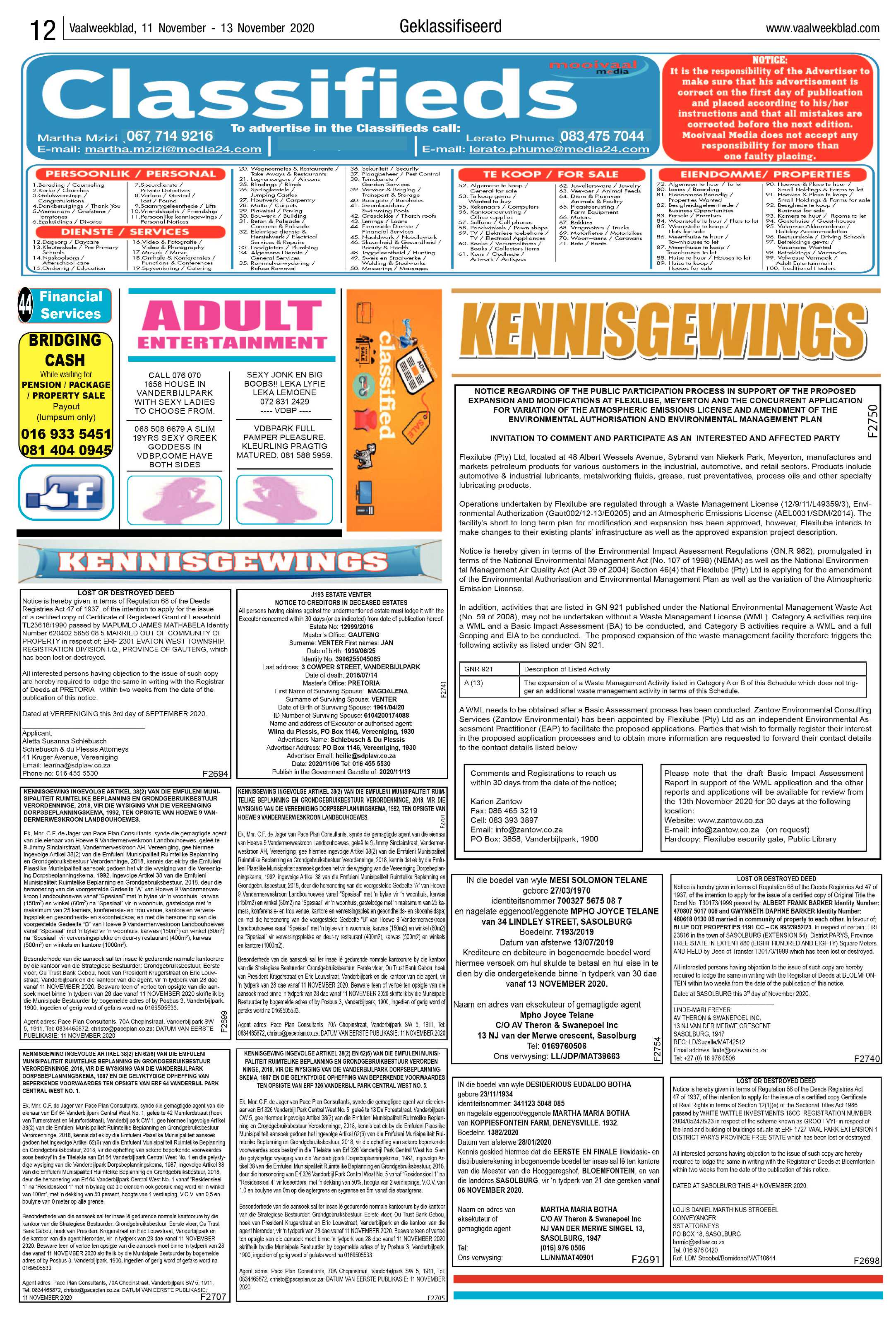 Vaalweekblad 11 November – 13 November 2020 page 12