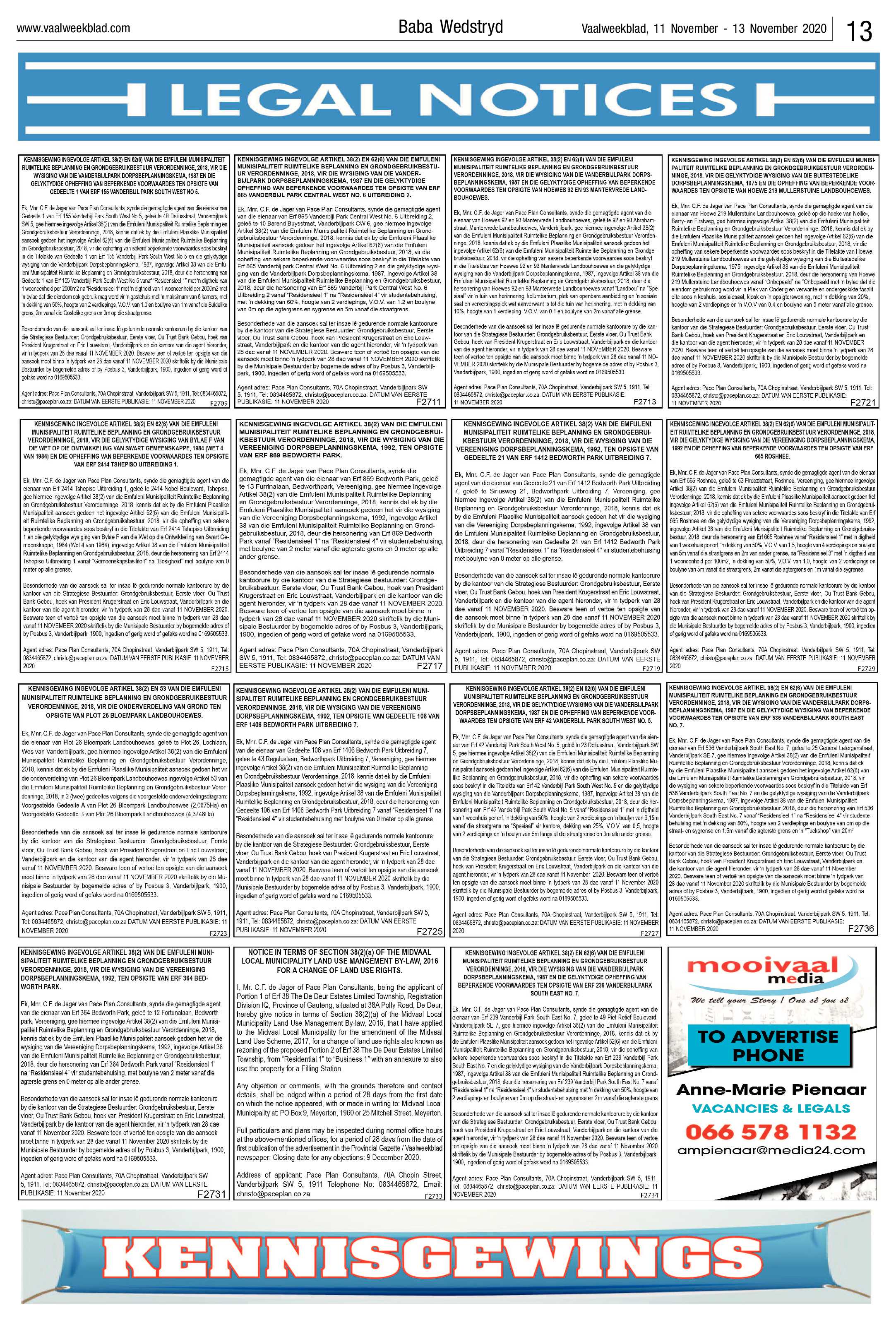 Vaalweekblad 11 November – 13 November 2020 page 13