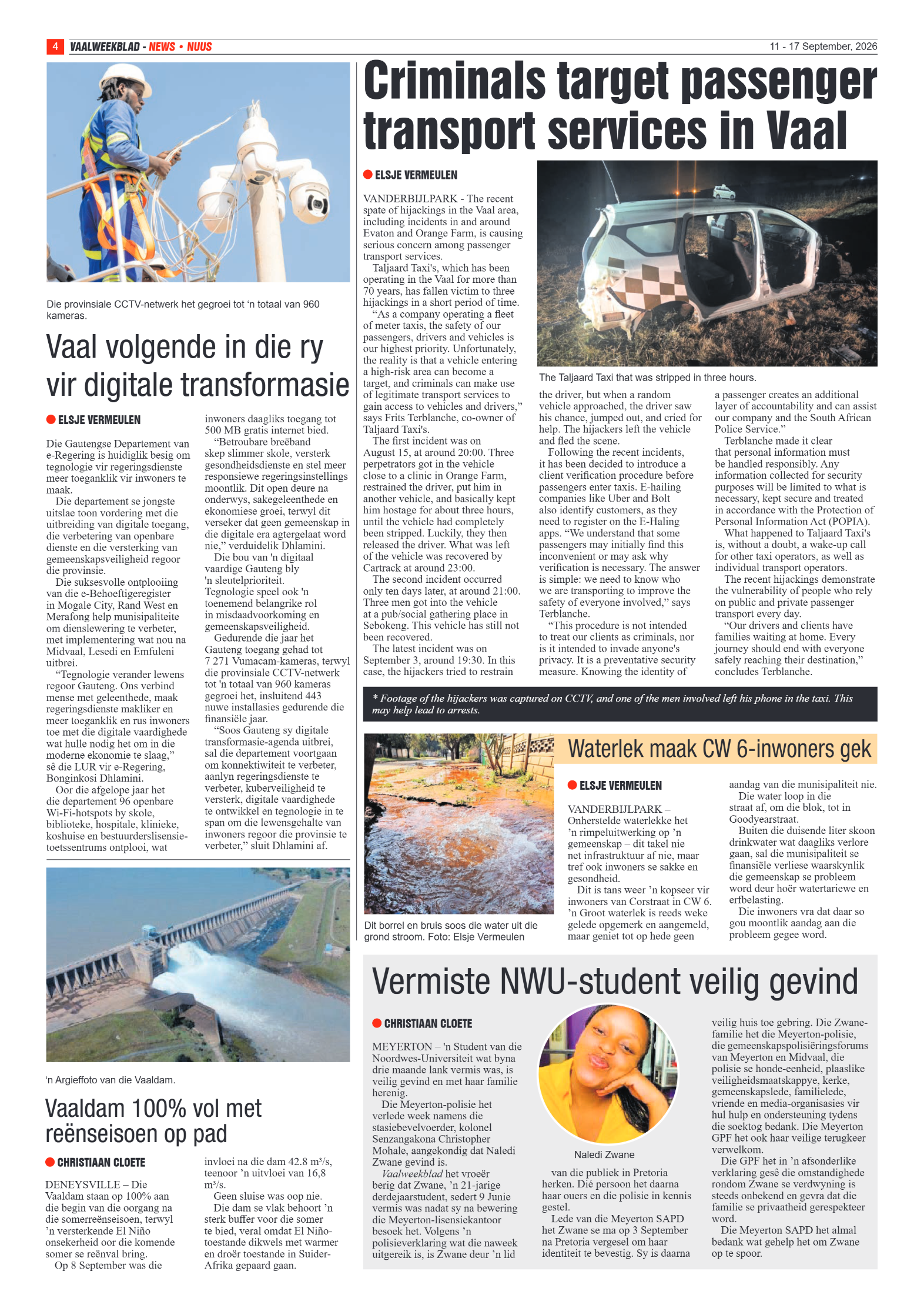Vaalweekblad – 11 September 2026 page 4
