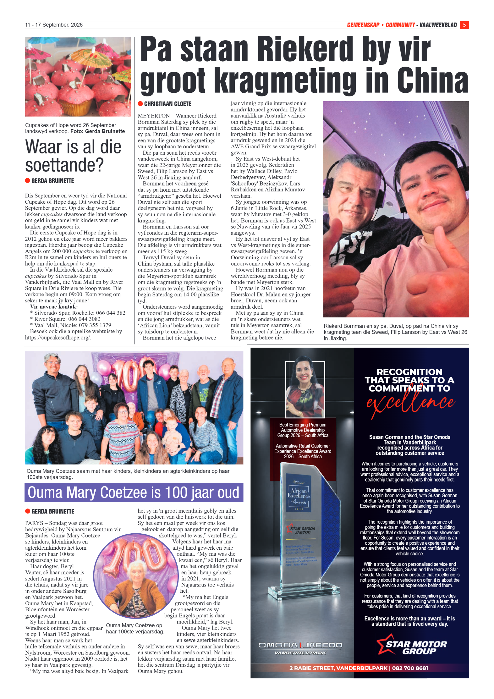 Vaalweekblad – 11 September 2026 page 5