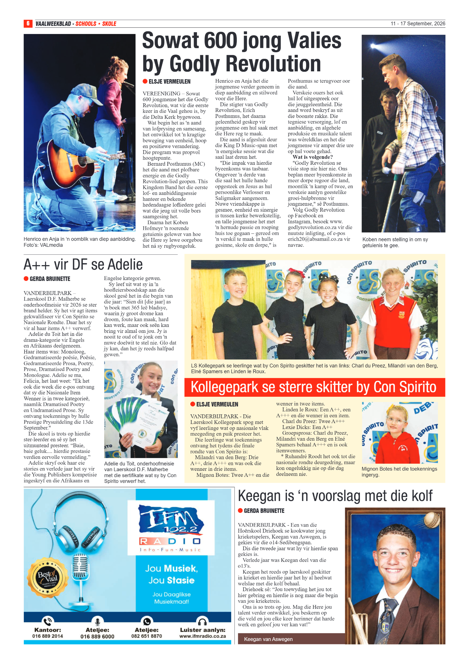 Vaalweekblad – 11 September 2026 page 6