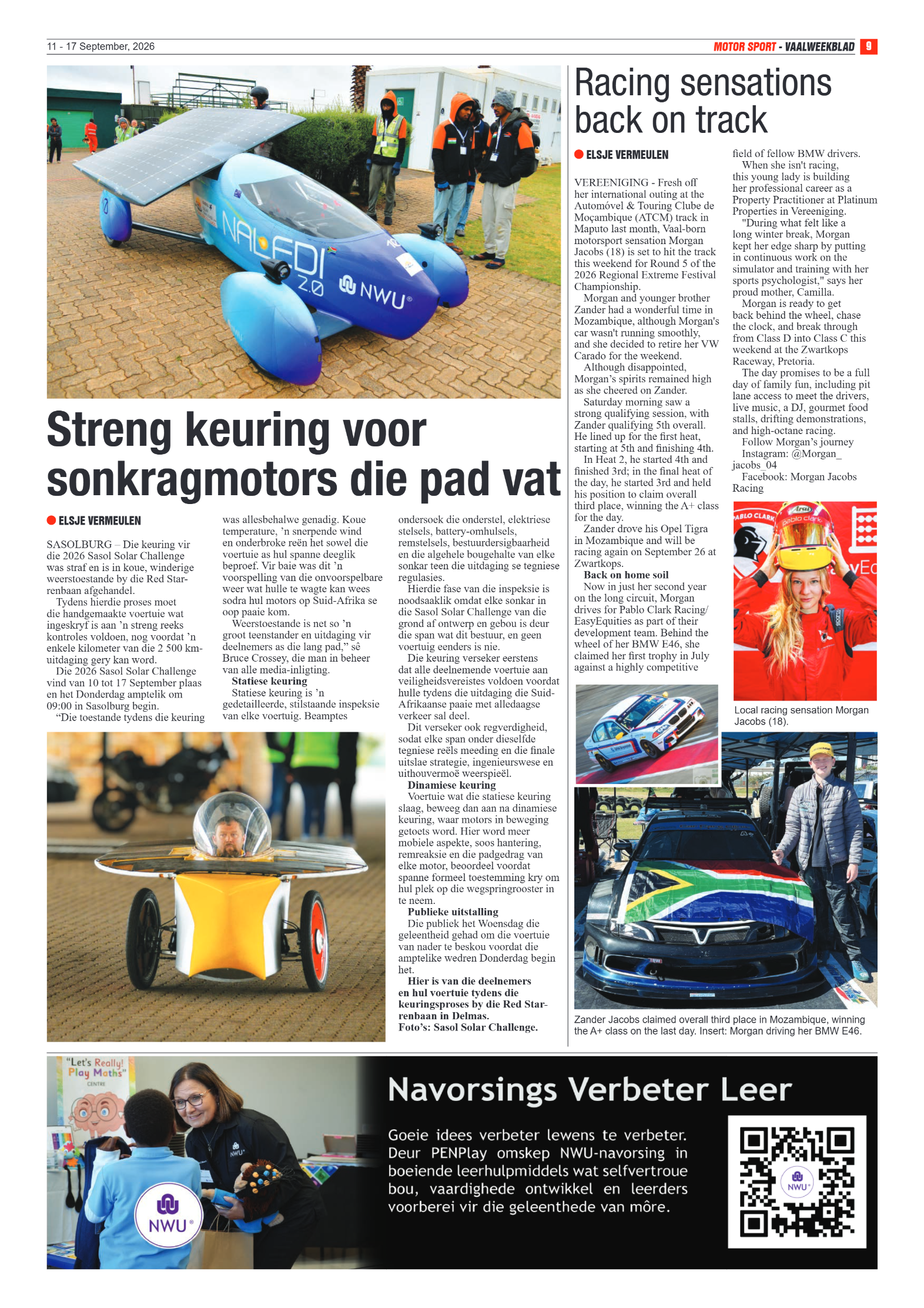 Vaalweekblad – 11 September 2026 page 9