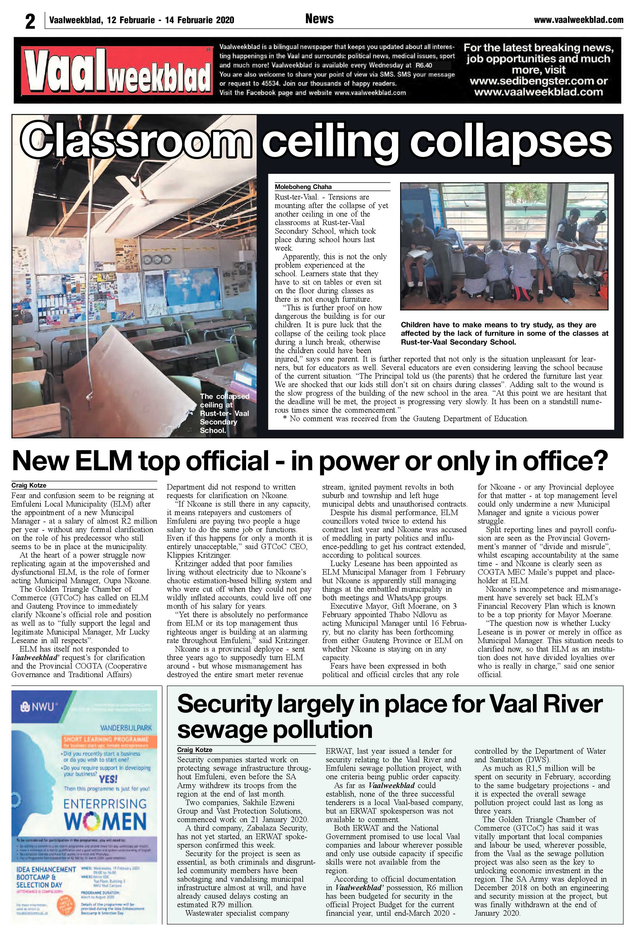 Vaalweekblad 12 – 14 February 2020 page 2