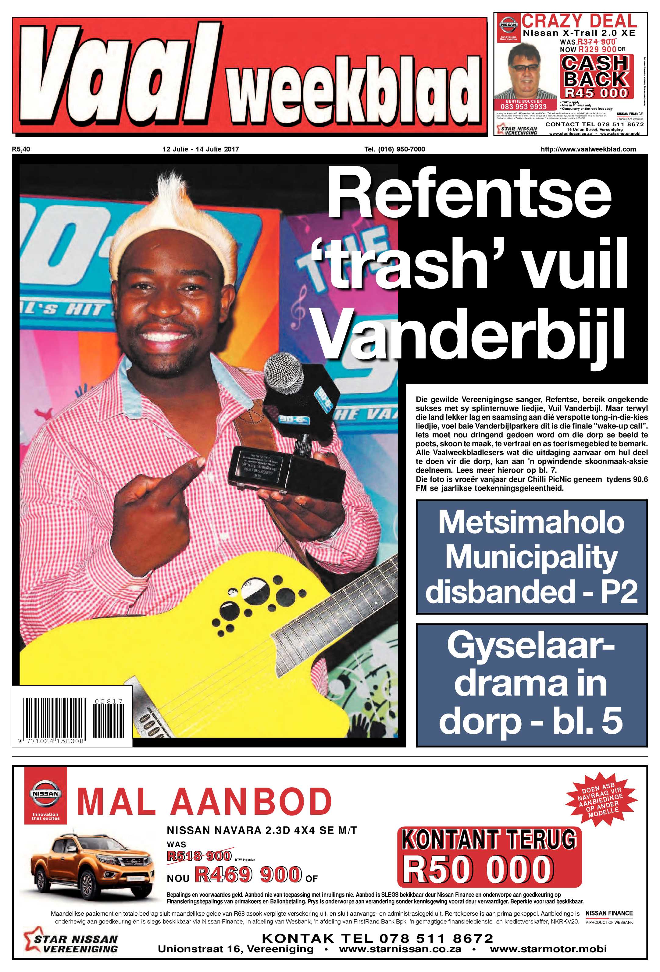 Vaalweekblad 12 – 14 Julie 2017 page 1