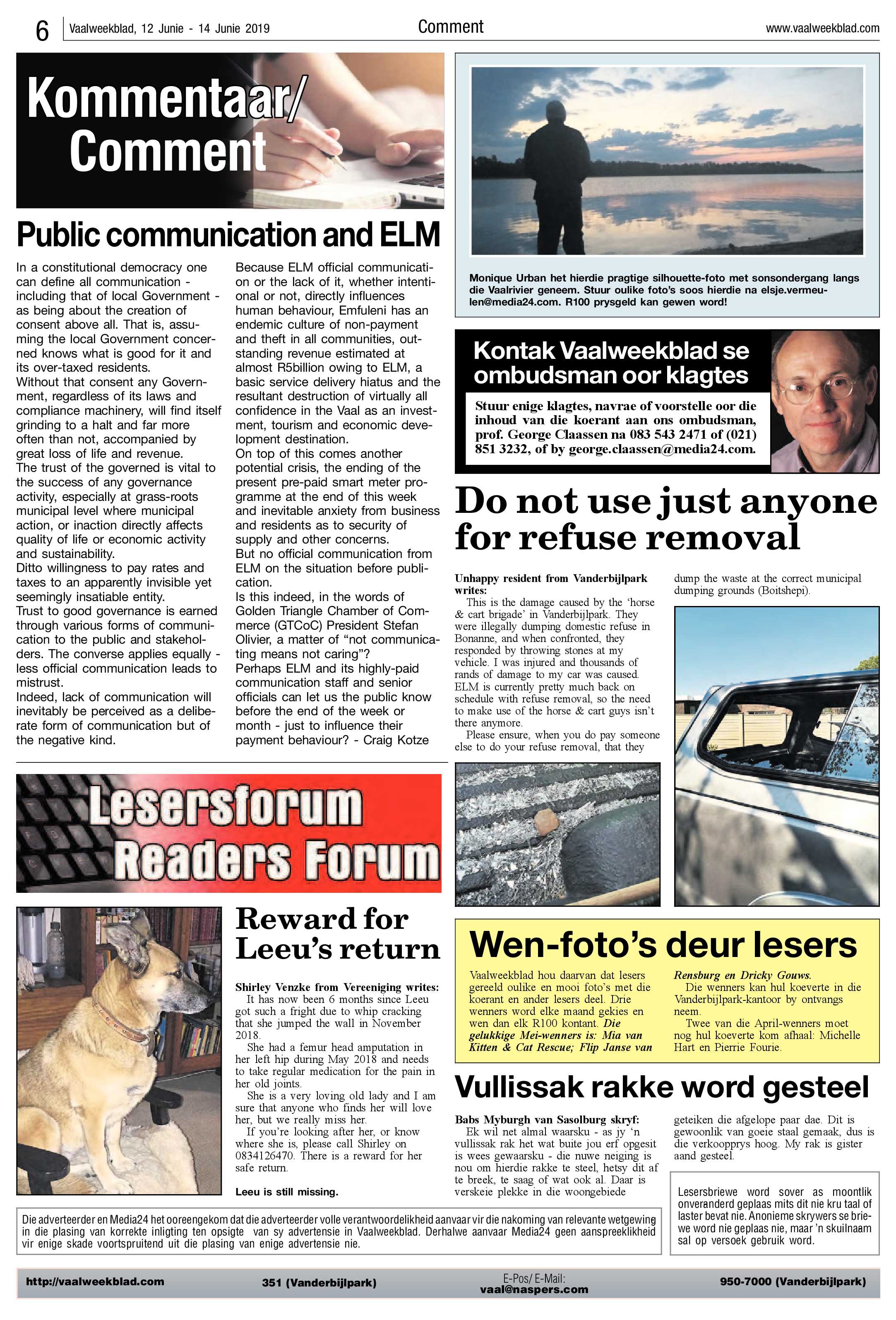 Vaalweekblad 12 – 14 Junie 2019 page 6