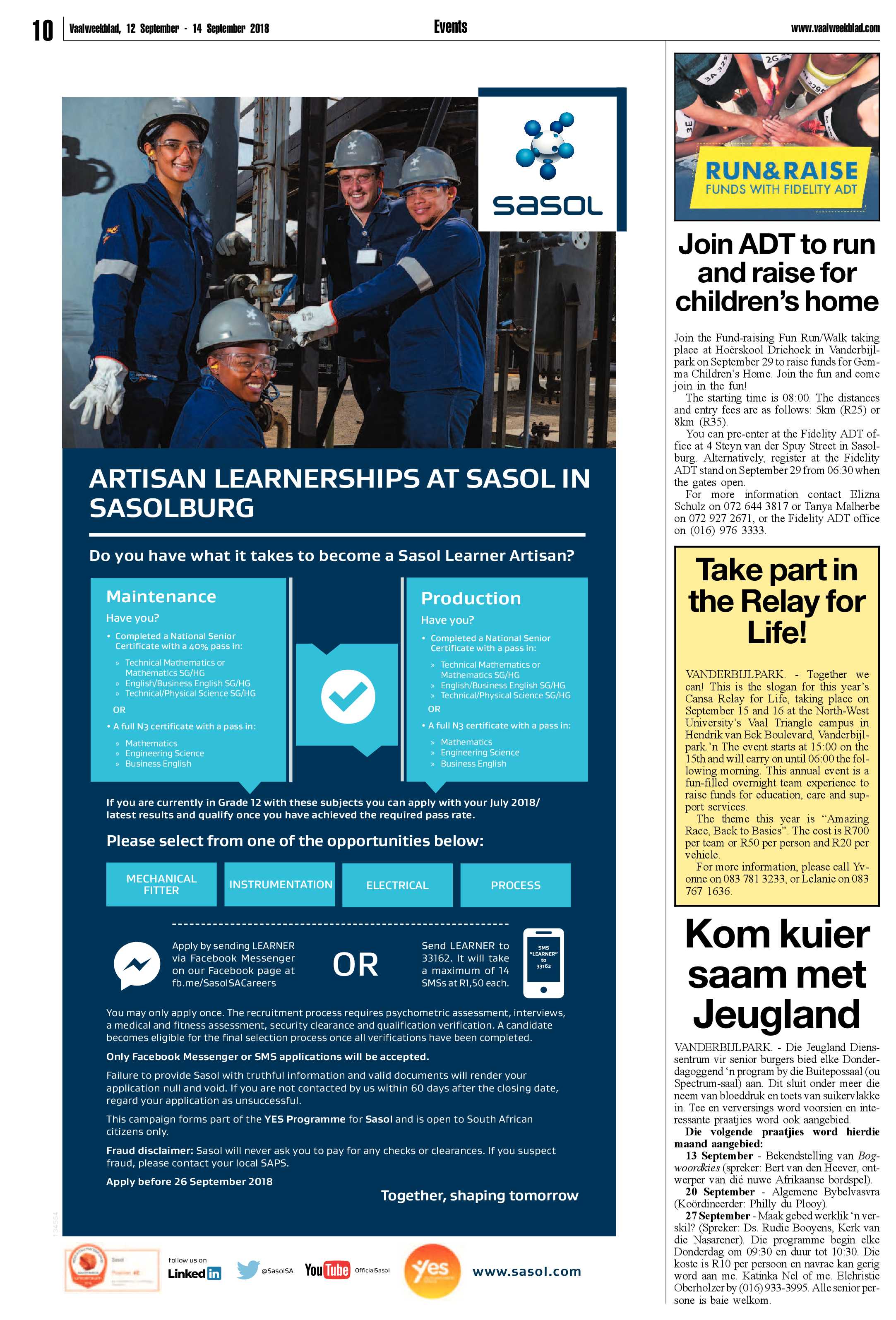 Vaalweekblad 12 – 14 September 2018 page 10
