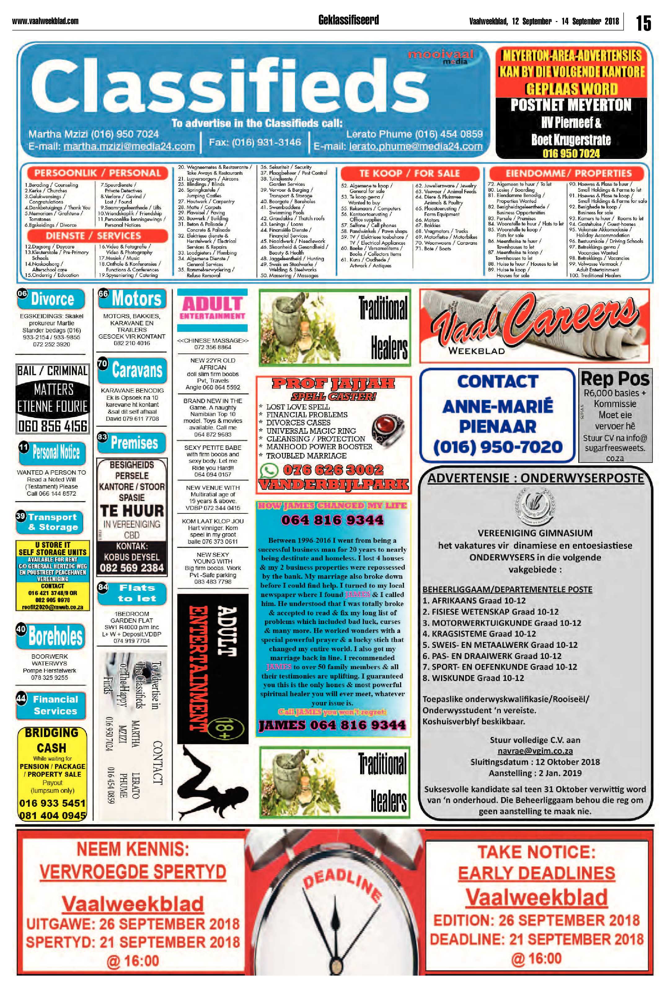 Vaalweekblad 12 – 14 September 2018 page 15