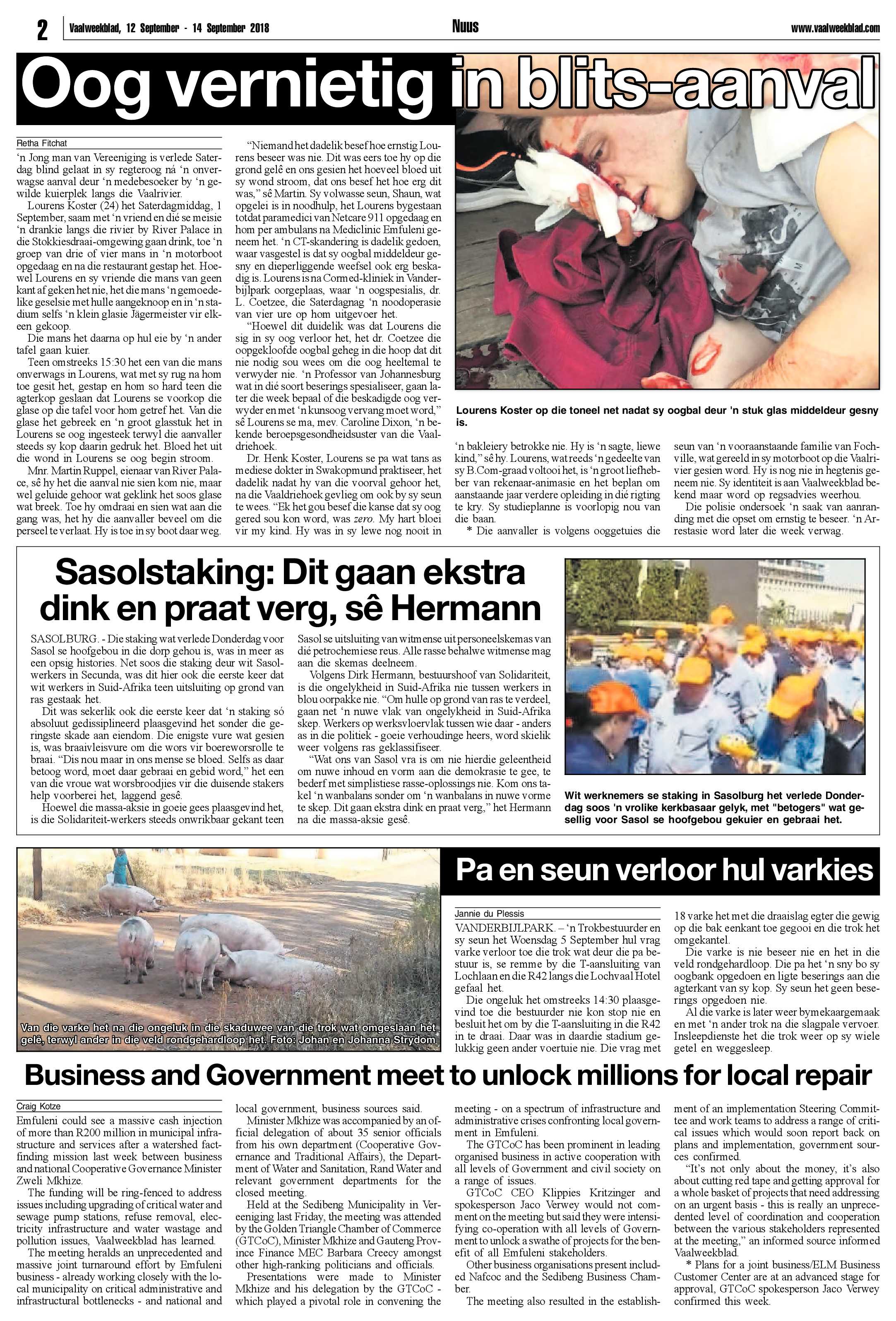 Vaalweekblad 12 – 14 September 2018 page 2