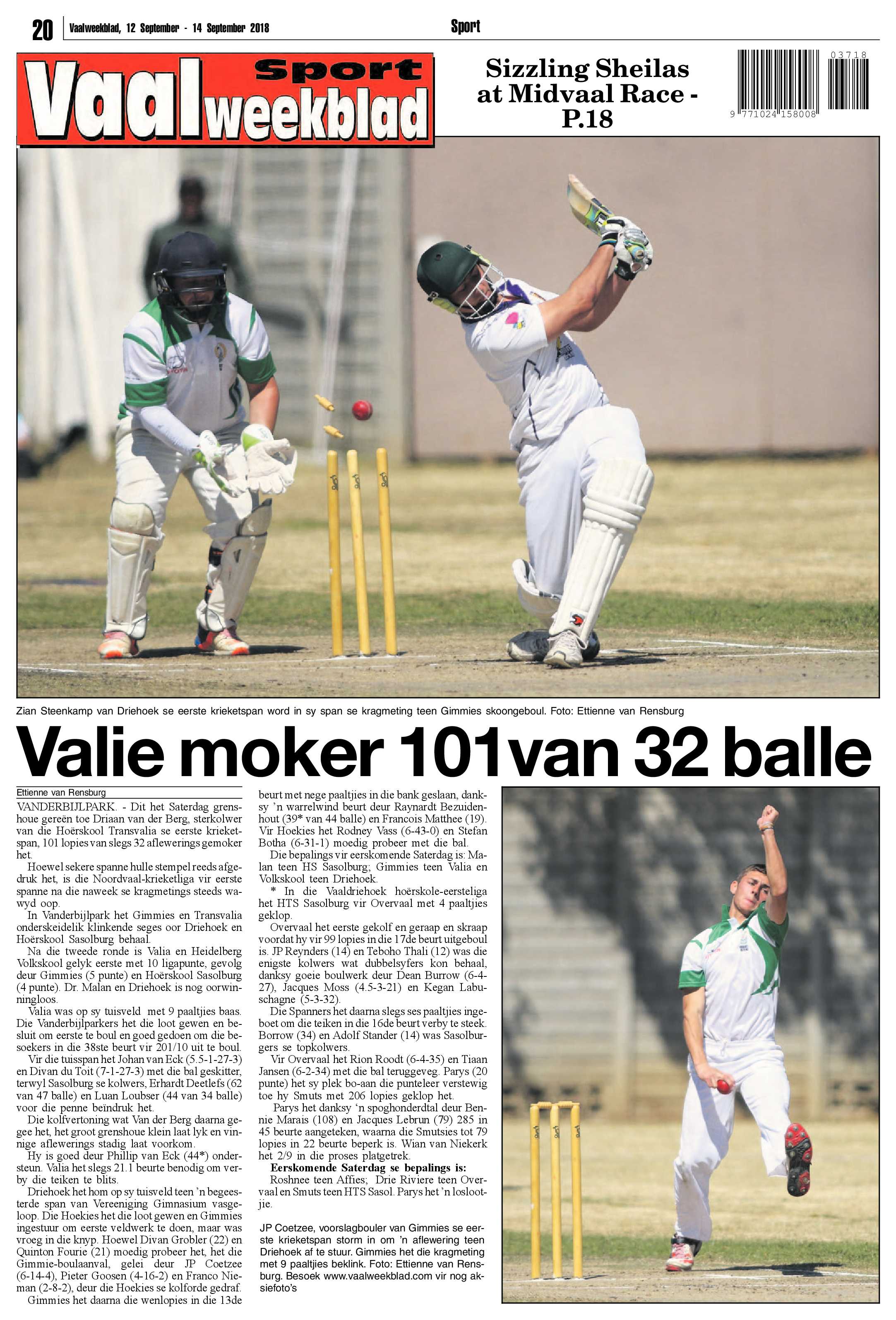 Vaalweekblad 12 – 14 September 2018 page 20