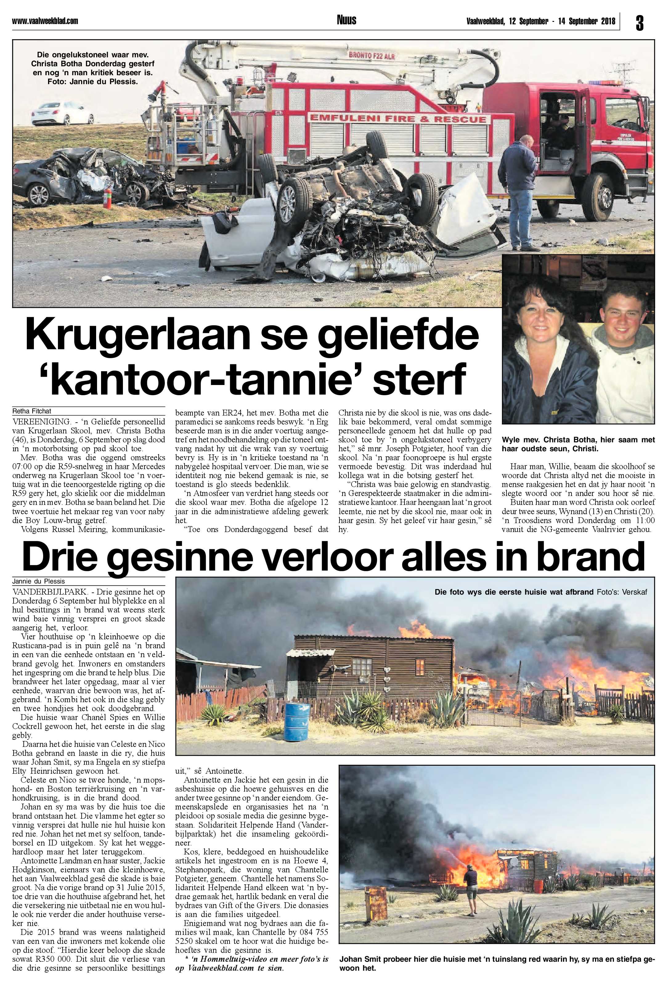 Vaalweekblad 12 – 14 September 2018 page 3