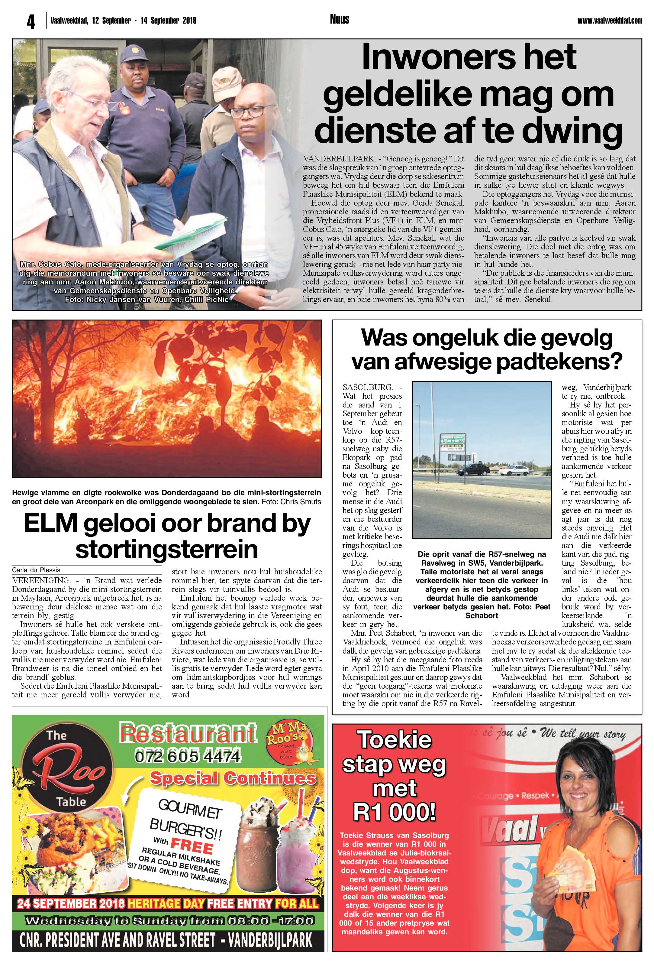 Vaalweekblad 12 – 14 September 2018 page 4