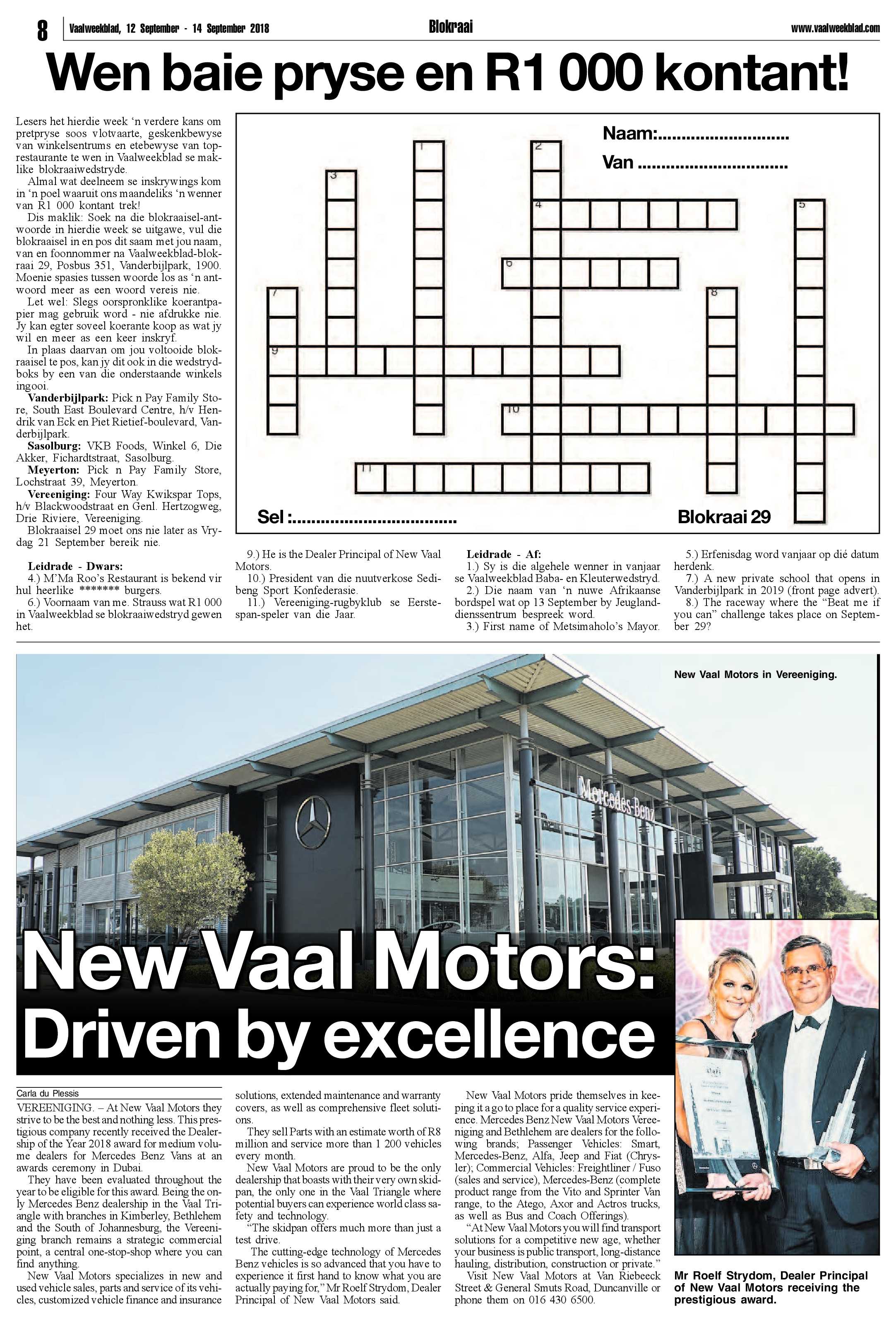 Vaalweekblad 12 – 14 September 2018 page 8